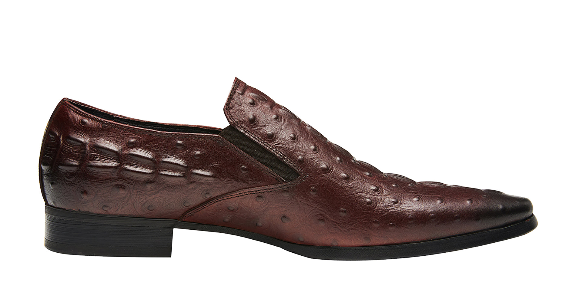 Mocasines de piel de cocodrilo sin cordones para hombre 