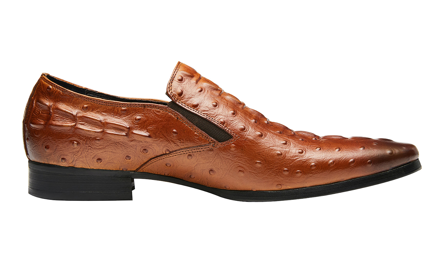 Mocasines de piel de cocodrilo sin cordones para hombre 