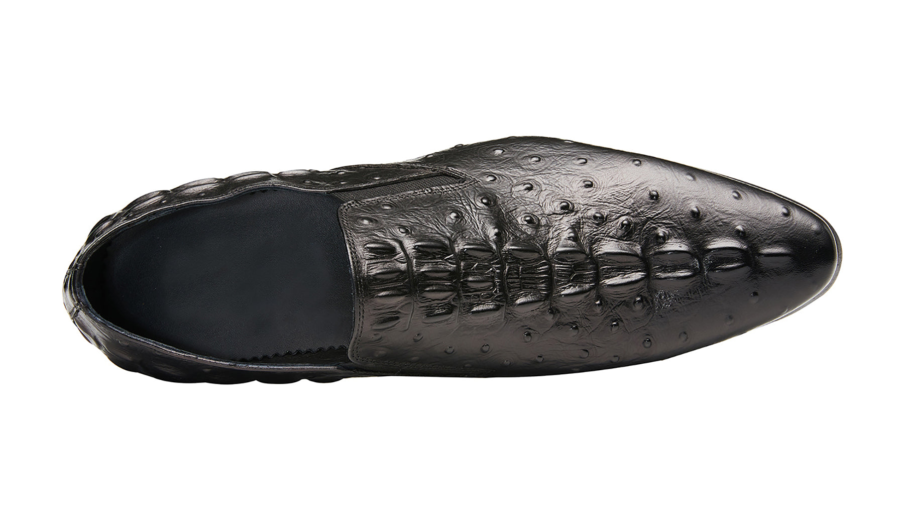 Mocasines de piel de cocodrilo sin cordones para hombre 