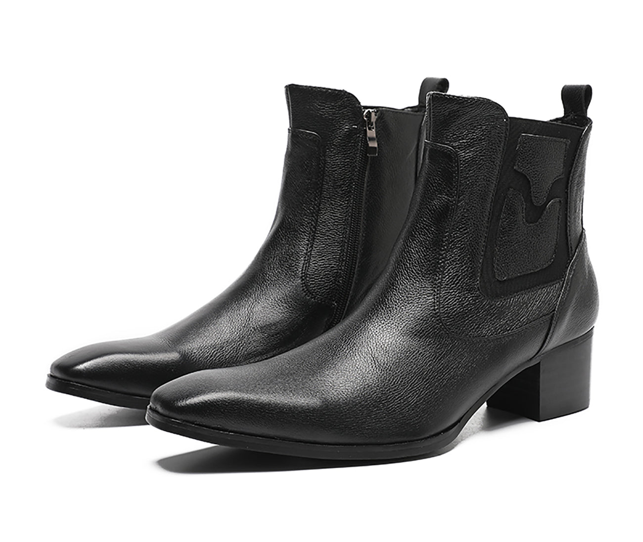 Men's Western Boots Cap Toe Zipper