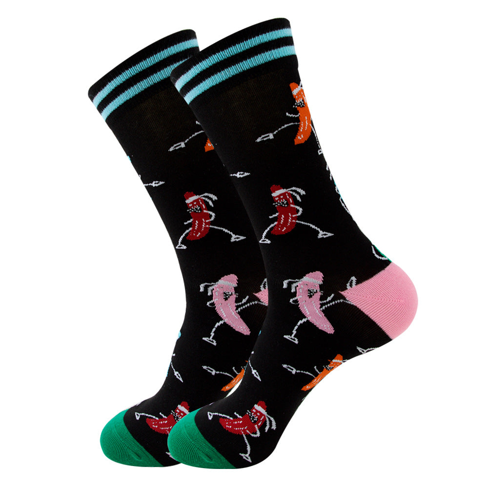 Fruits, Snacks & Space Socks 1 Pair Set