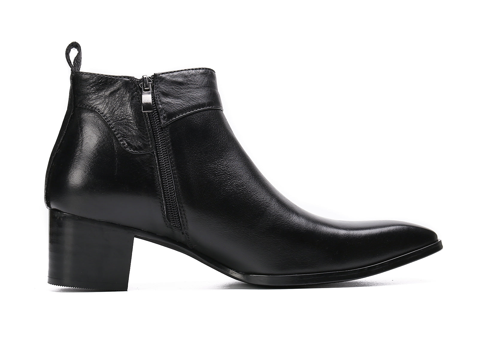 Men's Plain Toe Leather Western Boots