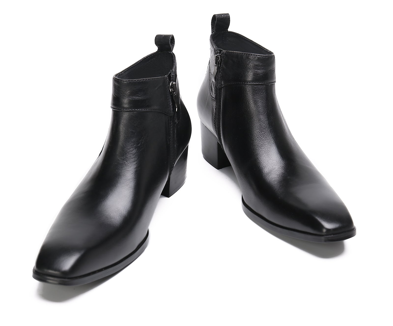 Men's Plain Toe Leather Western Boots