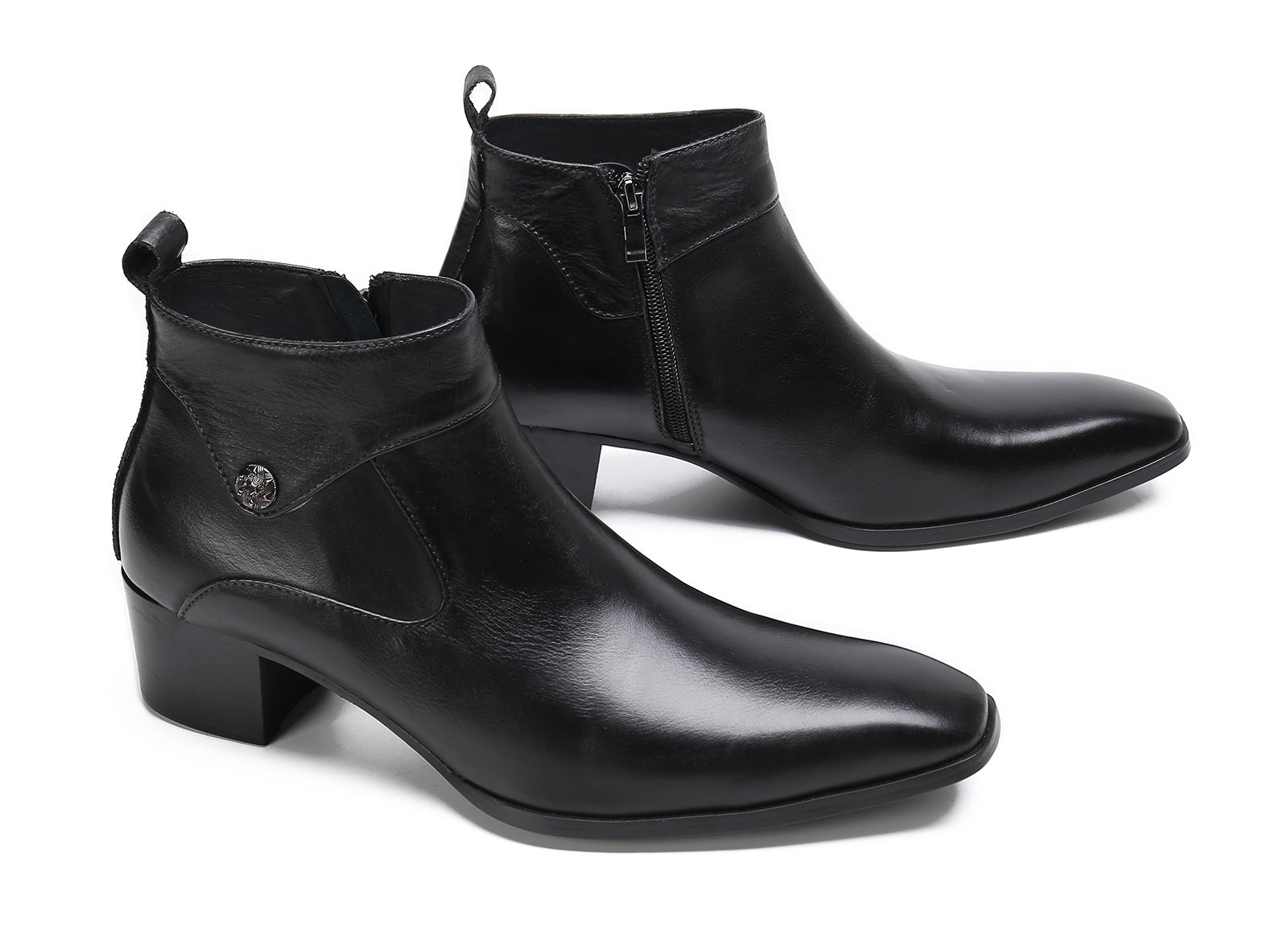 Men's Plain Toe Leather Western Boots