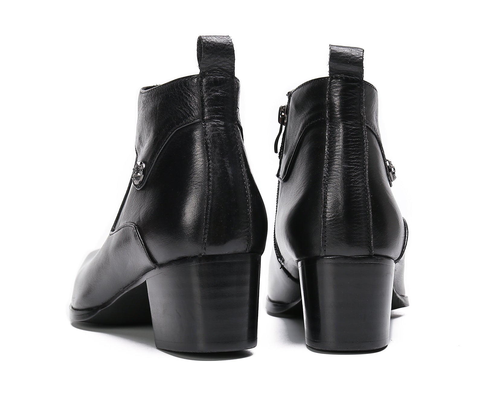 Men's Plain Toe Leather Western Boots