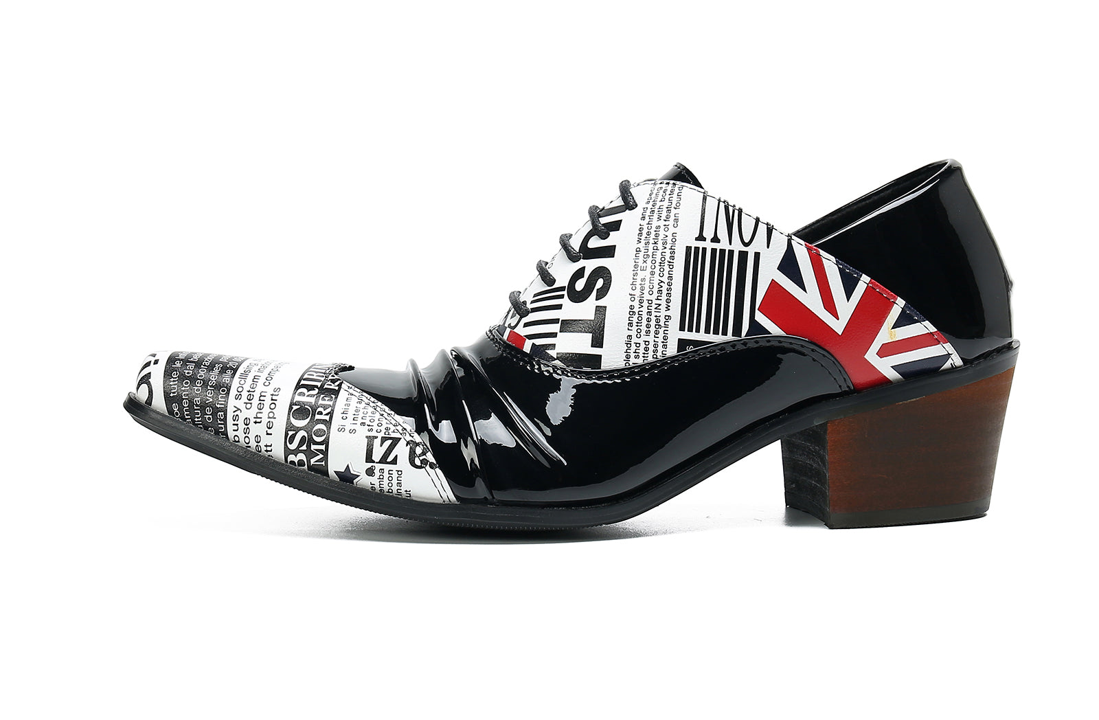 Men's Cuban Heel Leather Western Opera Pumps