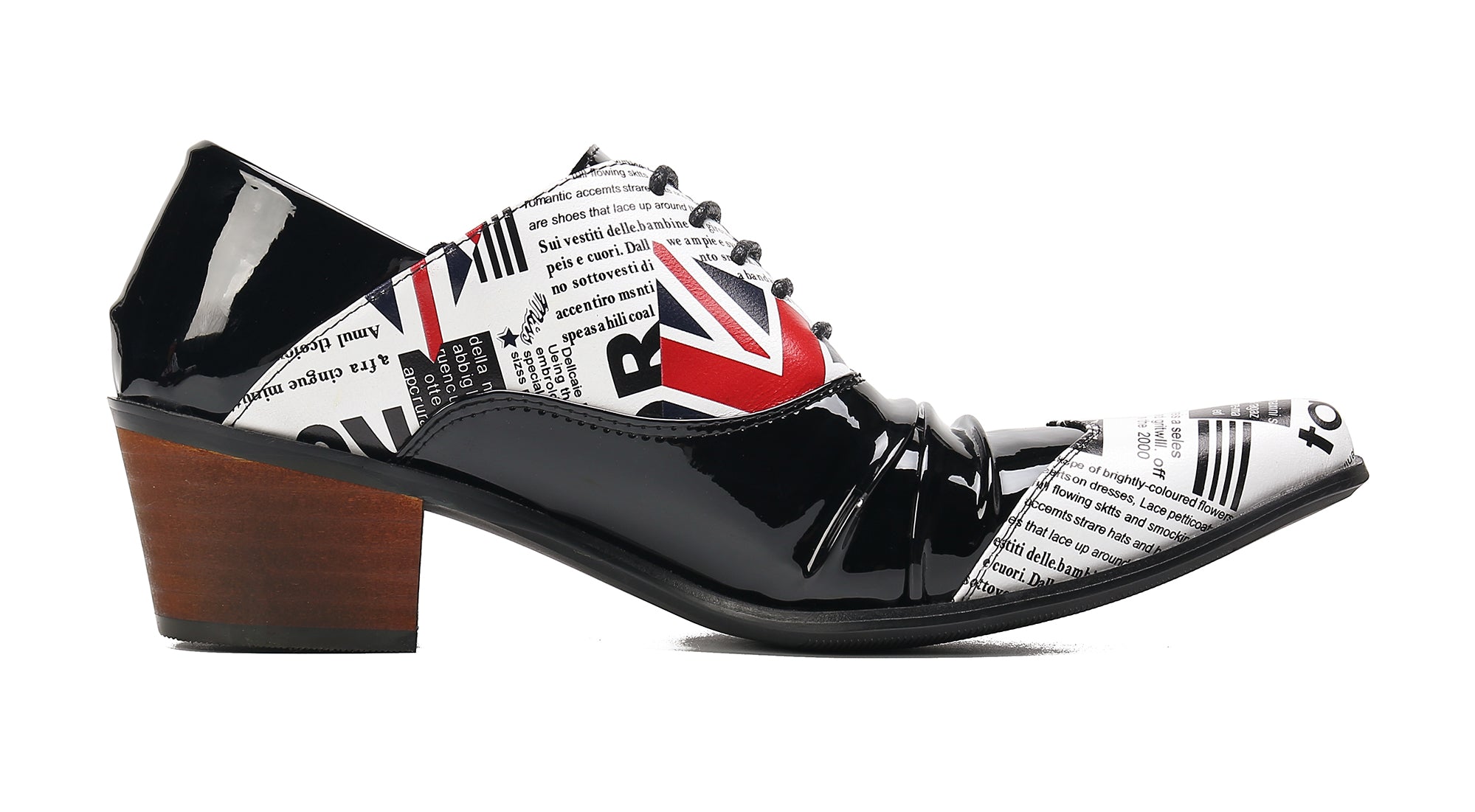 Men's Cuban Heel Leather Western Opera Pumps