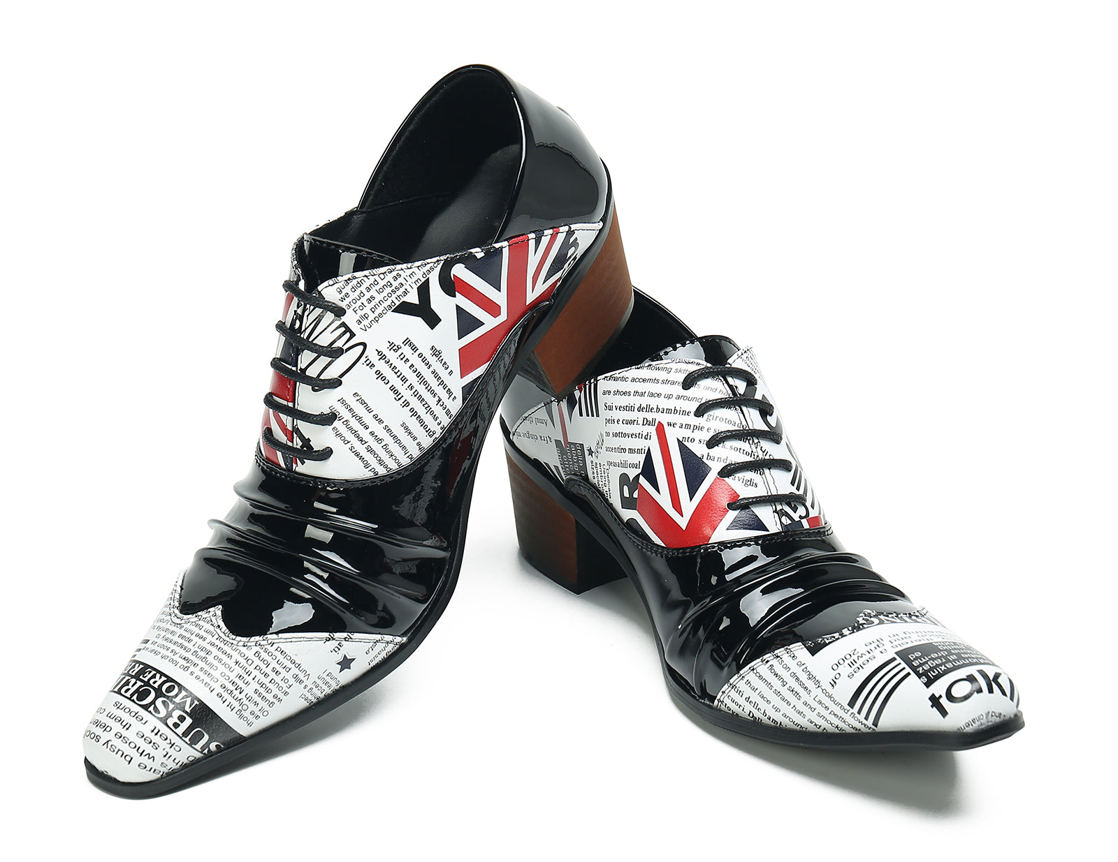 Men's Cuban Heel Leather Western Opera Pumps
