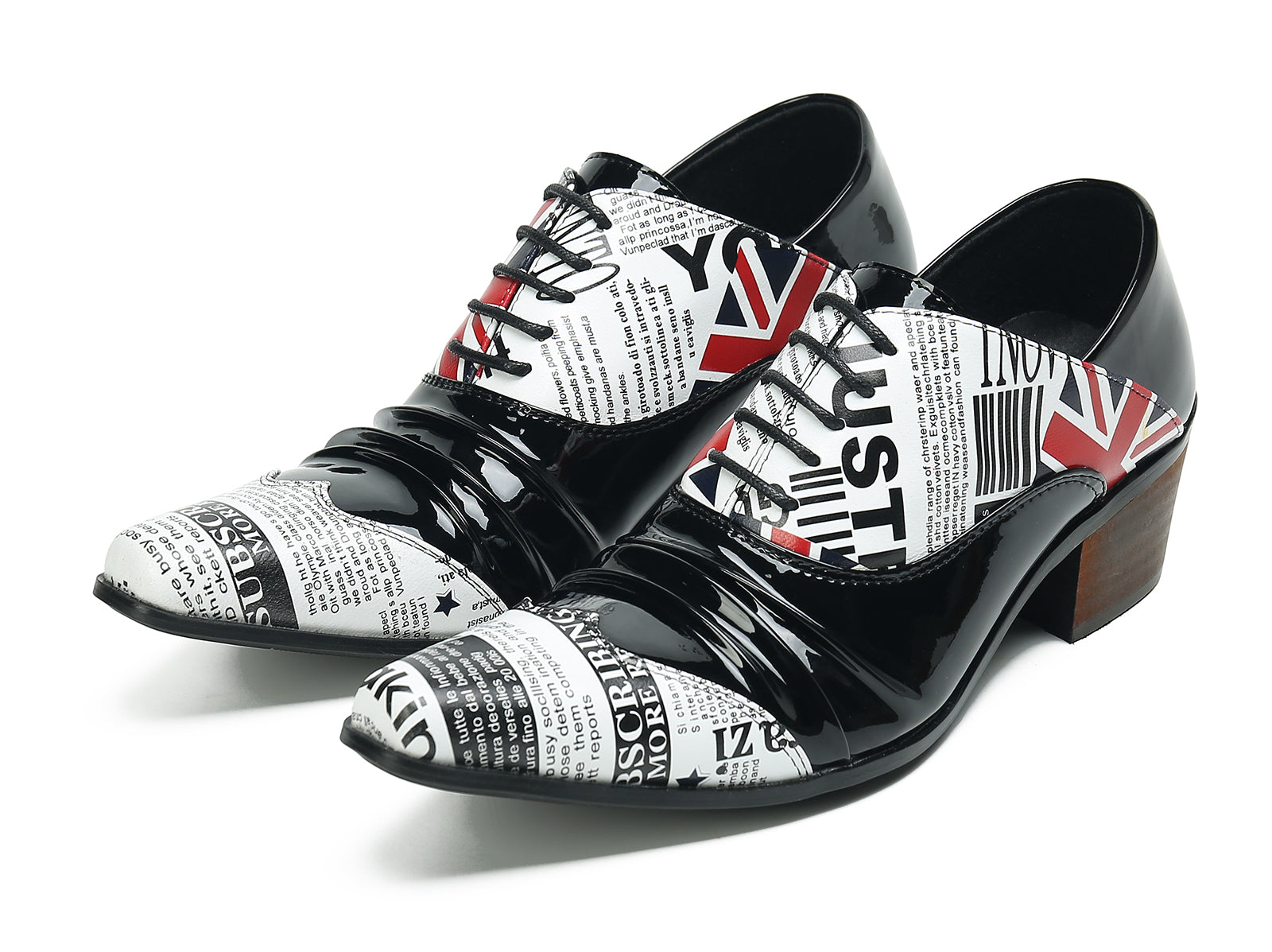 Men's Cuban Heel Leather Western Opera Pumps