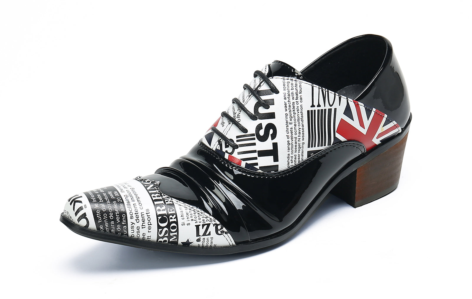 Men's Cuban Heel Leather Western Opera Pumps
