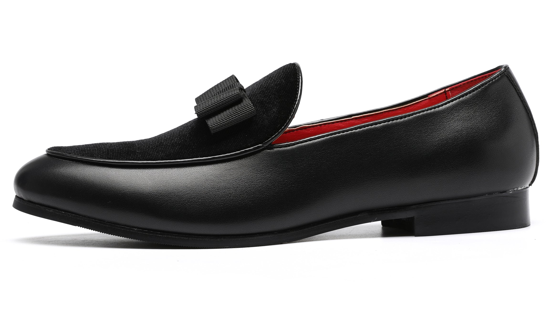 Men's Velvet Bow Smoking Loafers