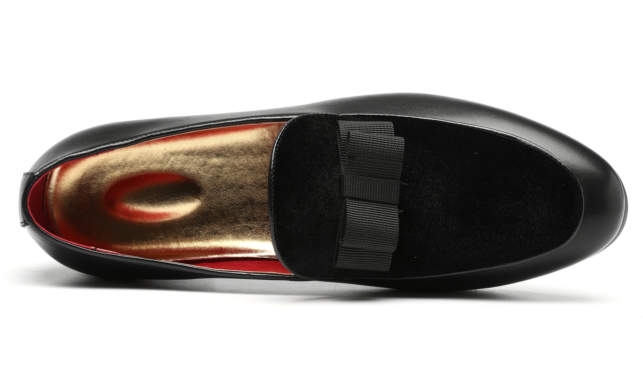 Men's Velvet Bow Smoking Loafers