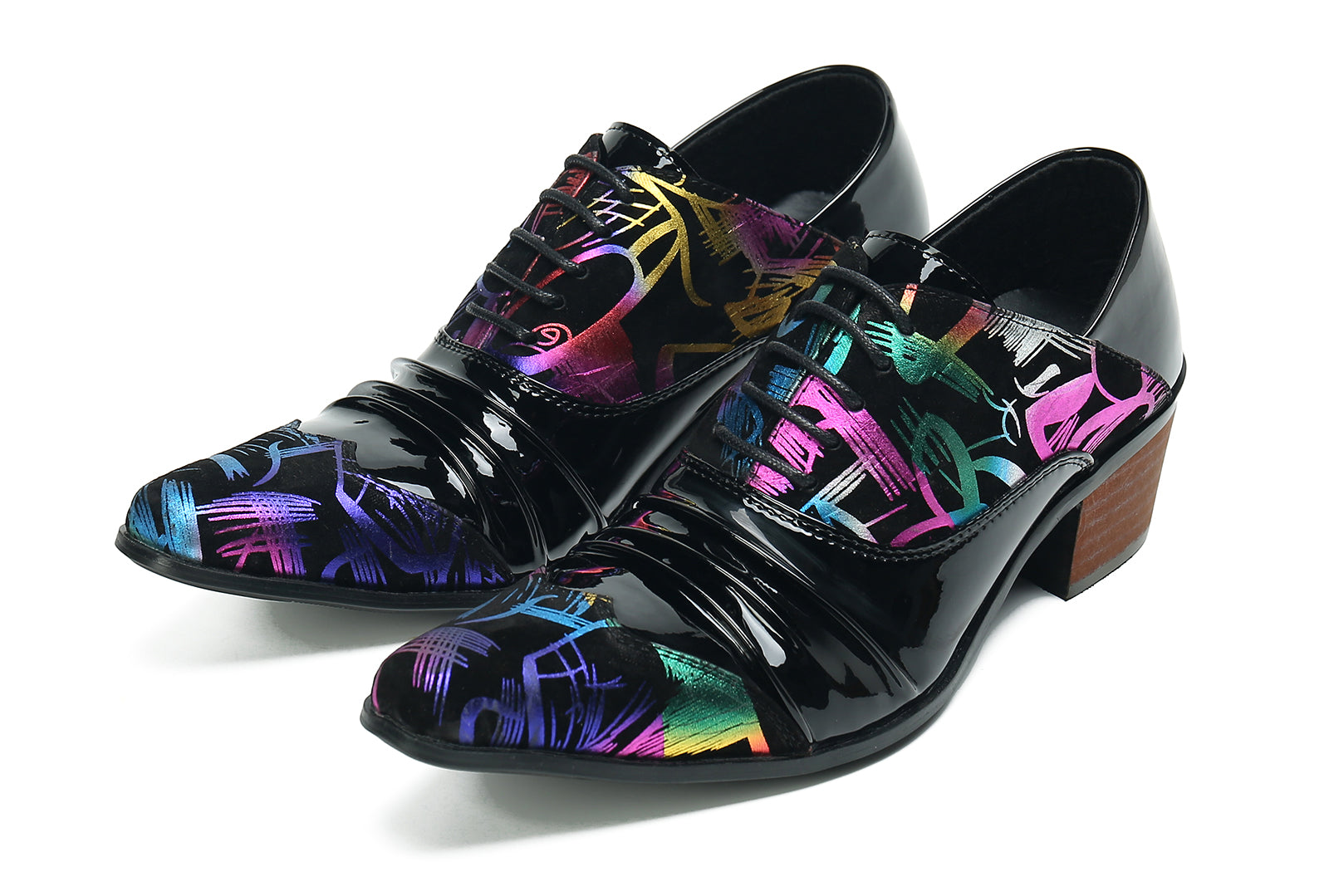 Men's Cuban Heel Leather Western Opera Pumps