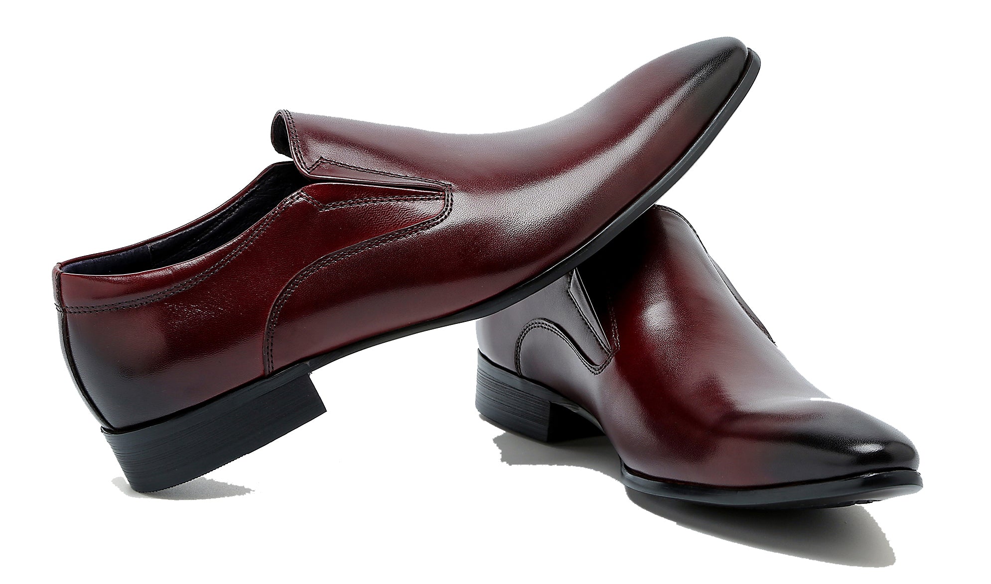 Mocasines formales de cuero sin cordones para hombre