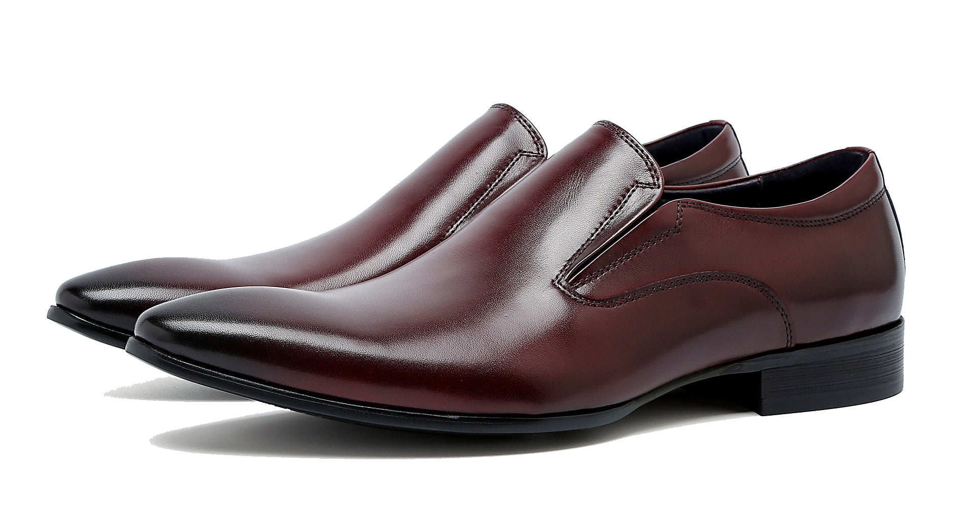 Mocasines formales de cuero sin cordones para hombre