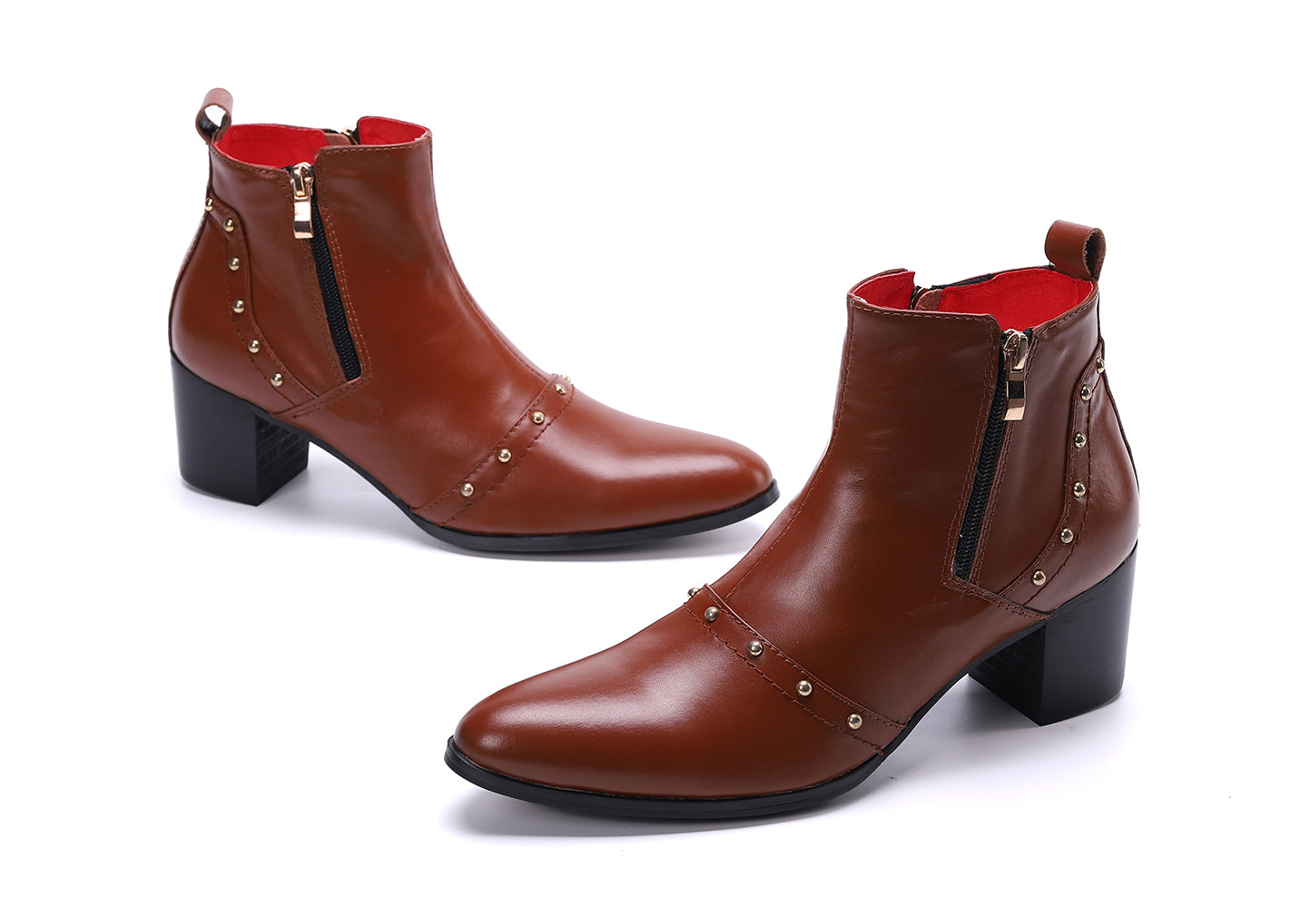 Men's Genuine Leather Pointed Toe Western Boots