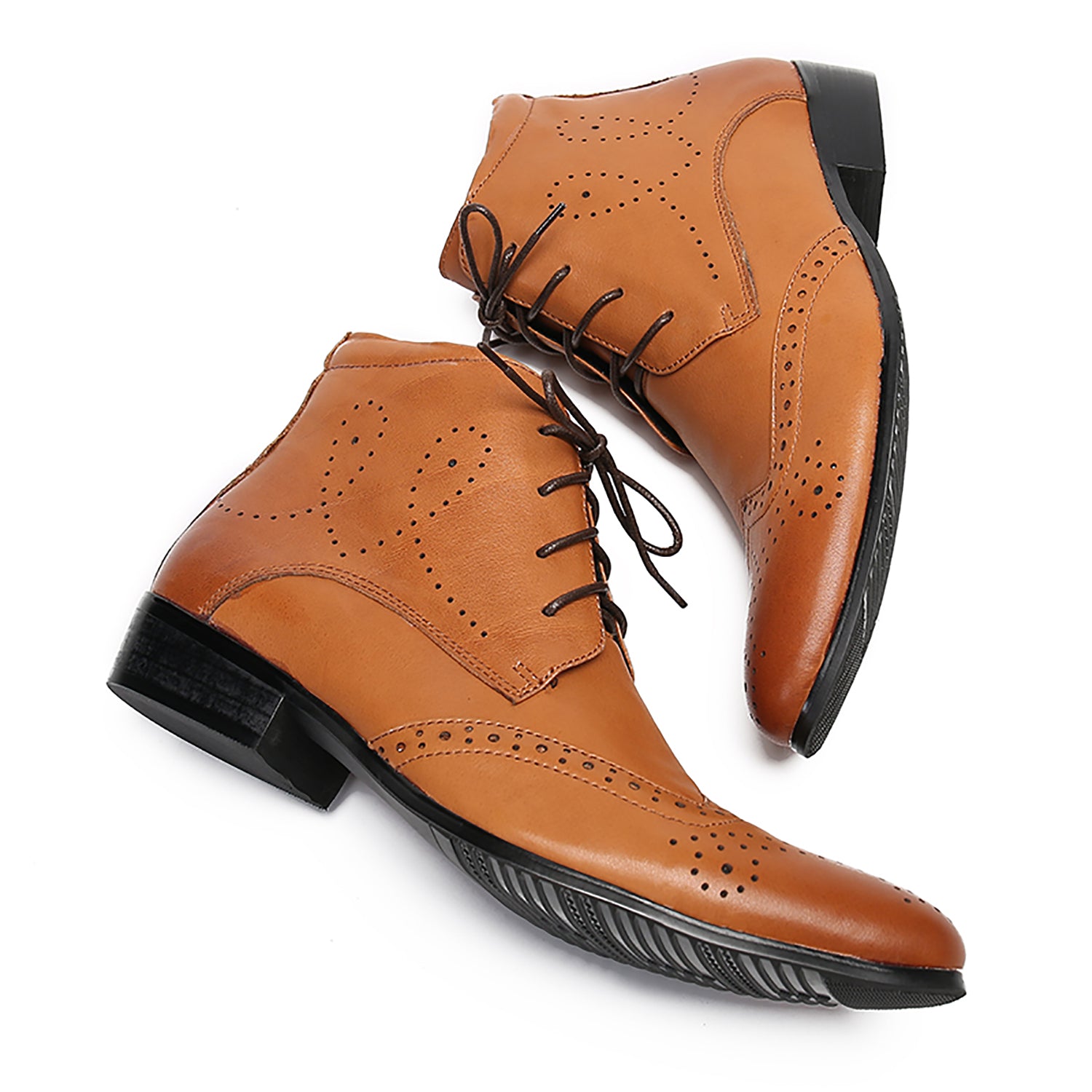 Men's Leather Lace-Up Dress Boots â Santimon