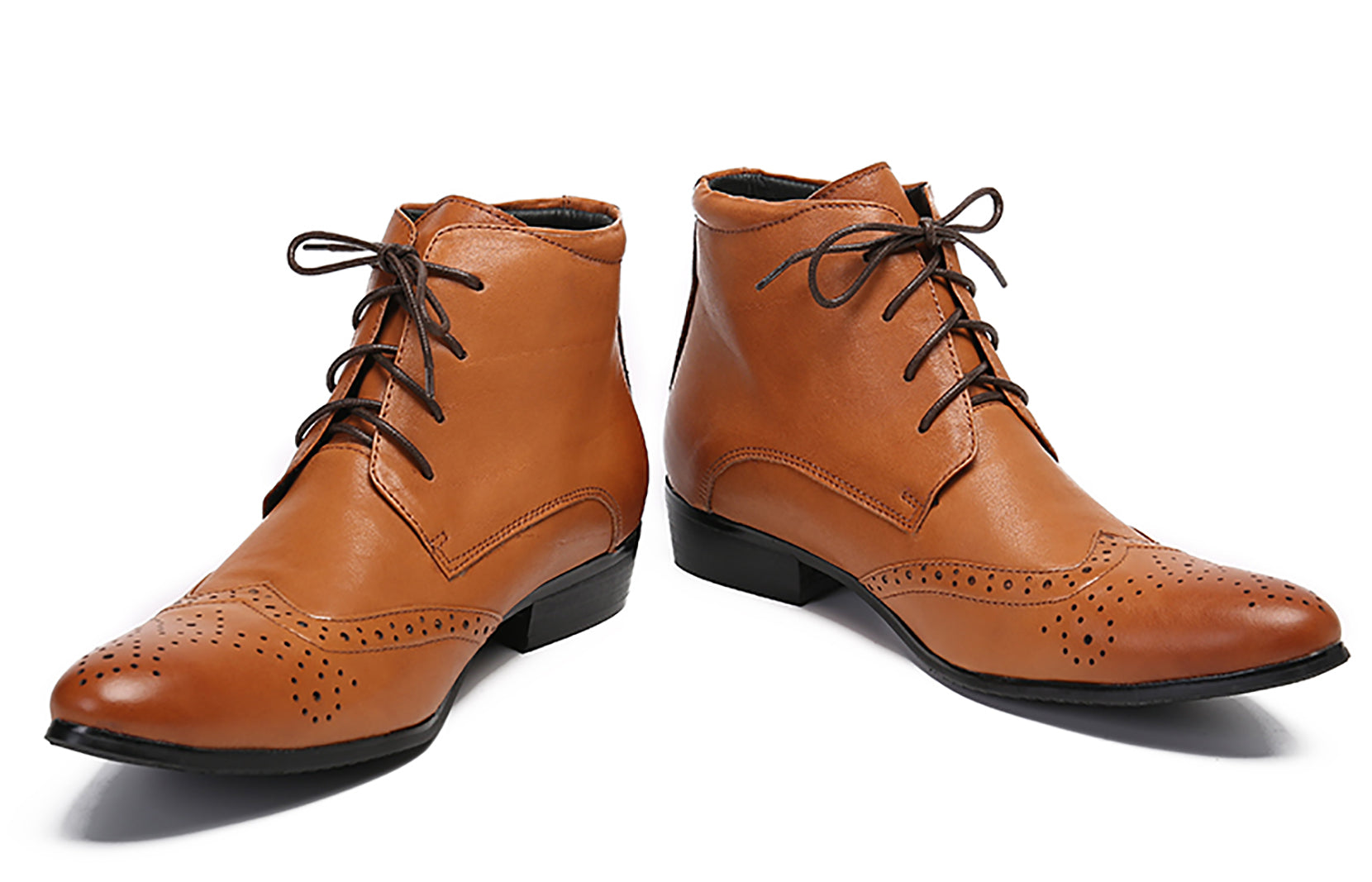 Men's Leather Lace-Up Dress Boots â Santimon
