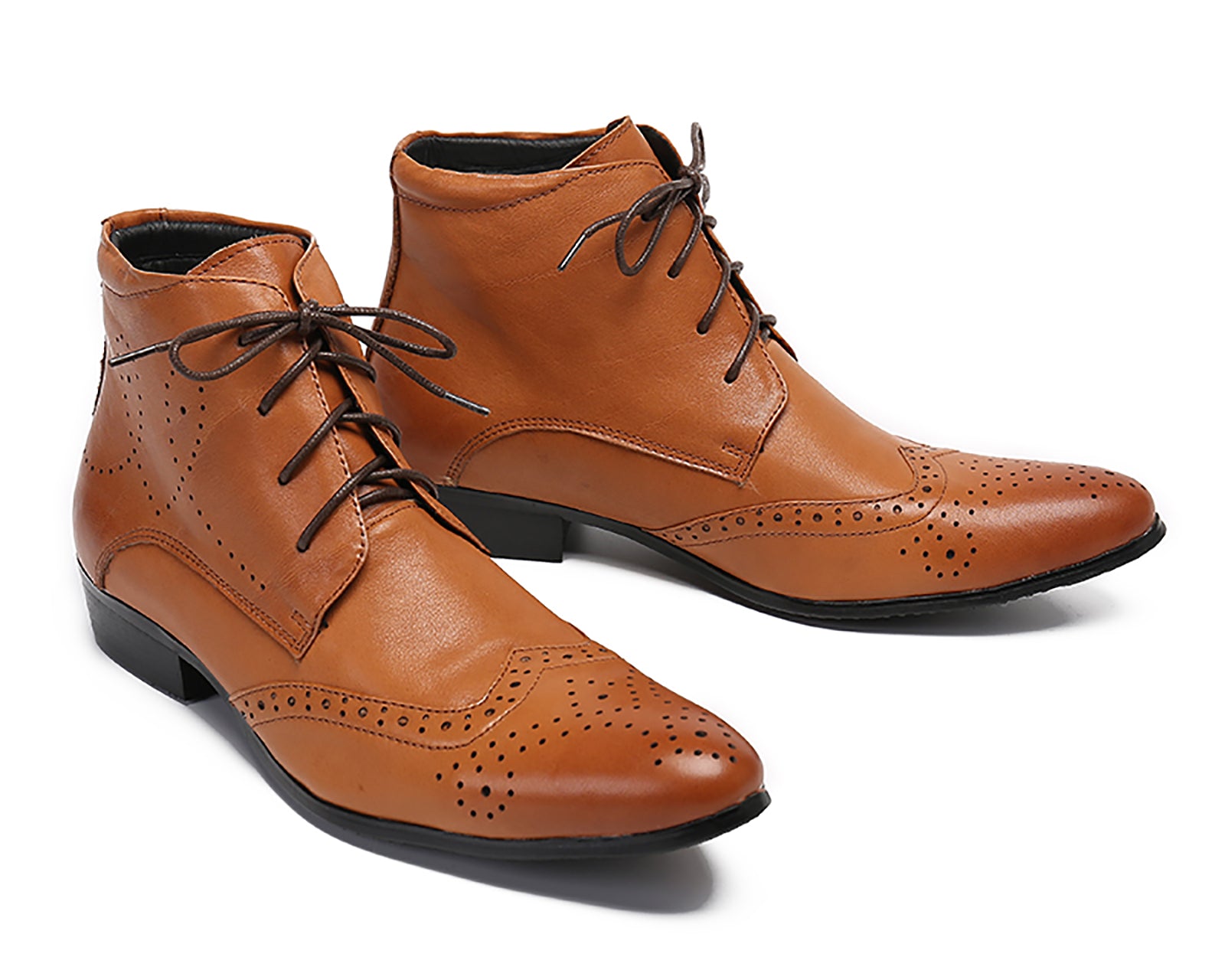 Men's Leather Lace-Up Dress Boots