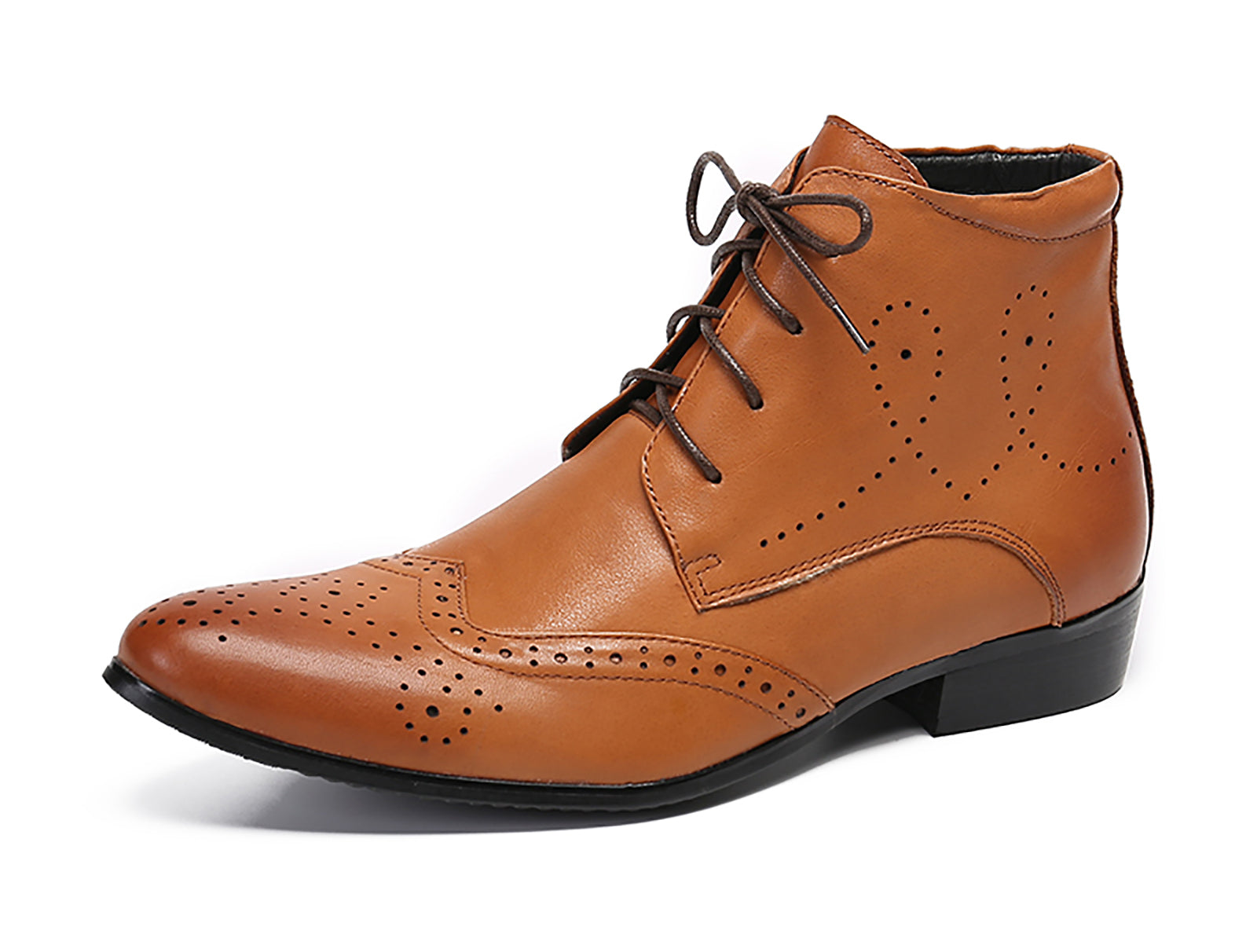 Men's Leather Lace-Up Dress Boots â Santimon