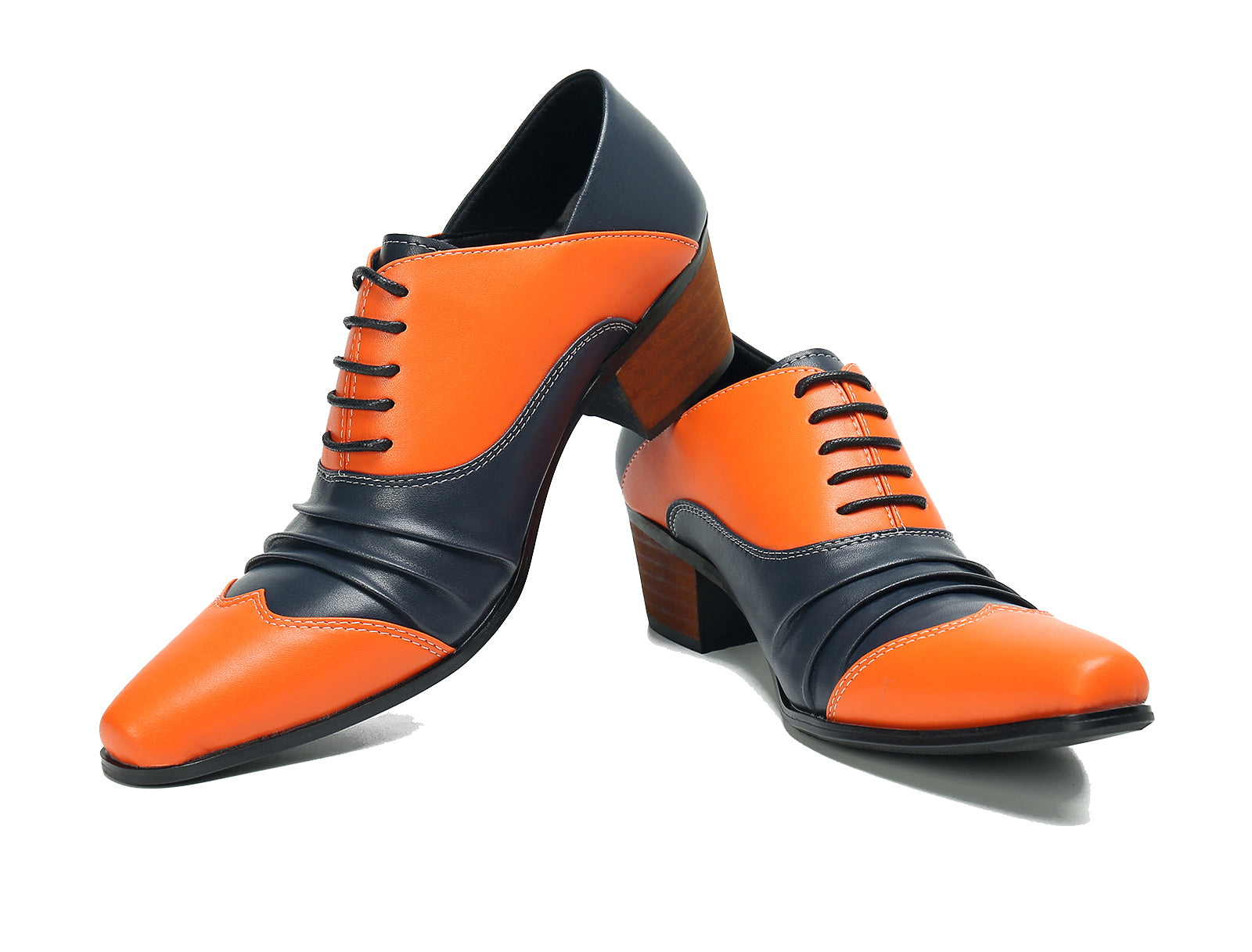 Men's Cuban Heel Leather Western Opera Pumps