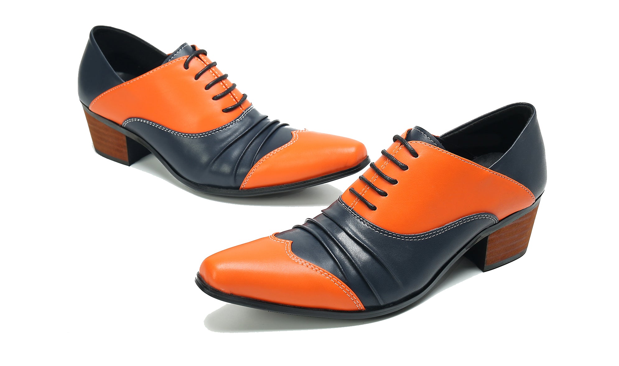 Men's Cuban Heel Leather Western Opera Pumps