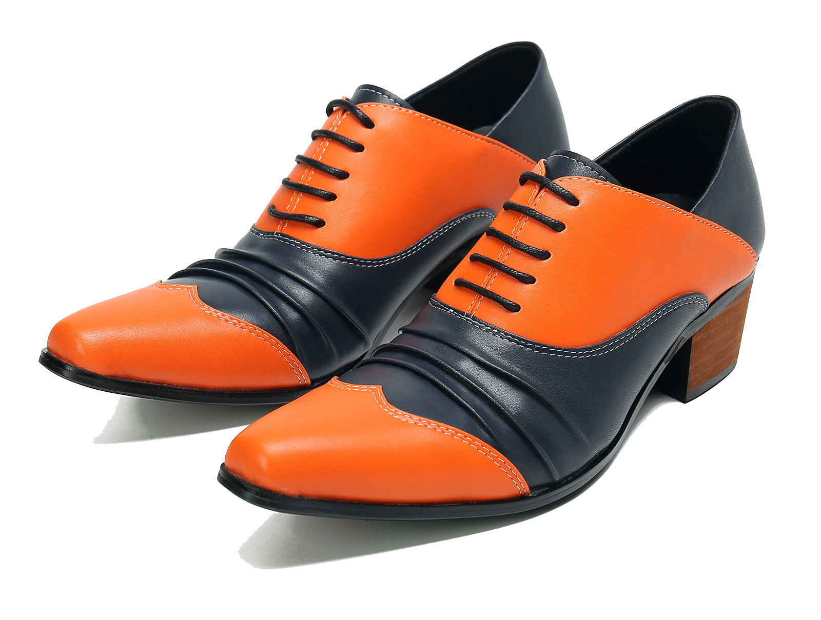 Men's Cuban Heel Leather Western Opera Pumps