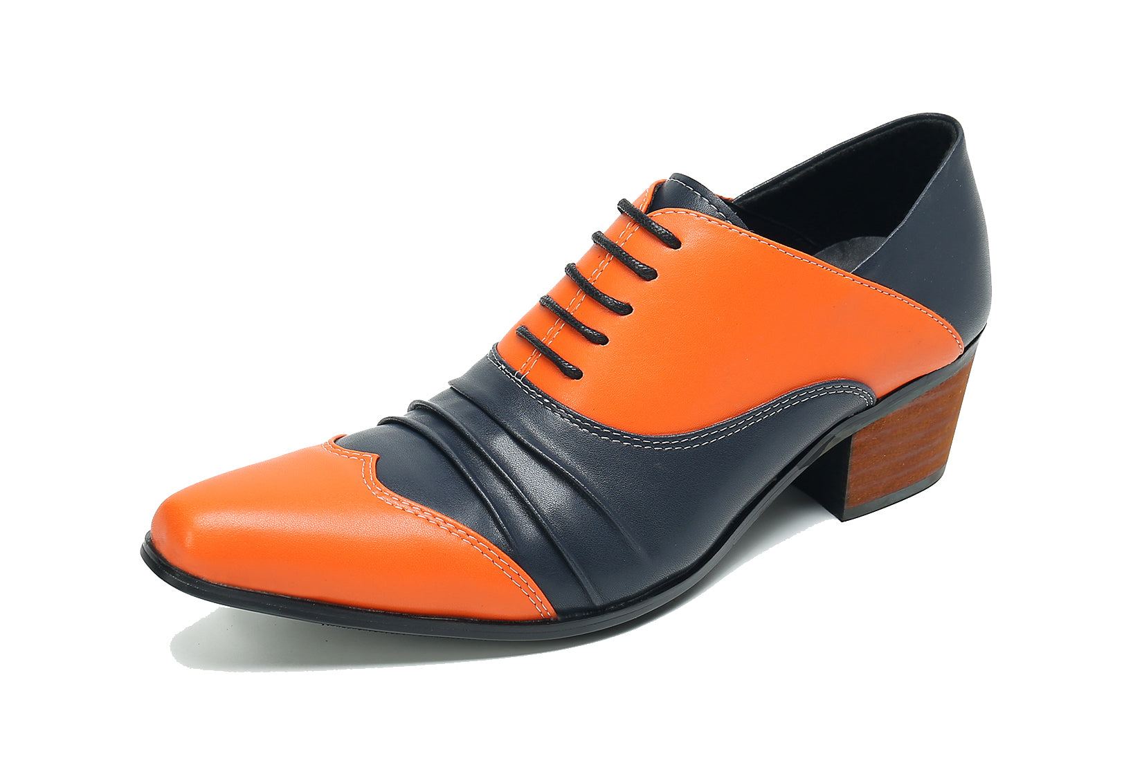 Men's Cuban Heel Leather Western Opera Pumps