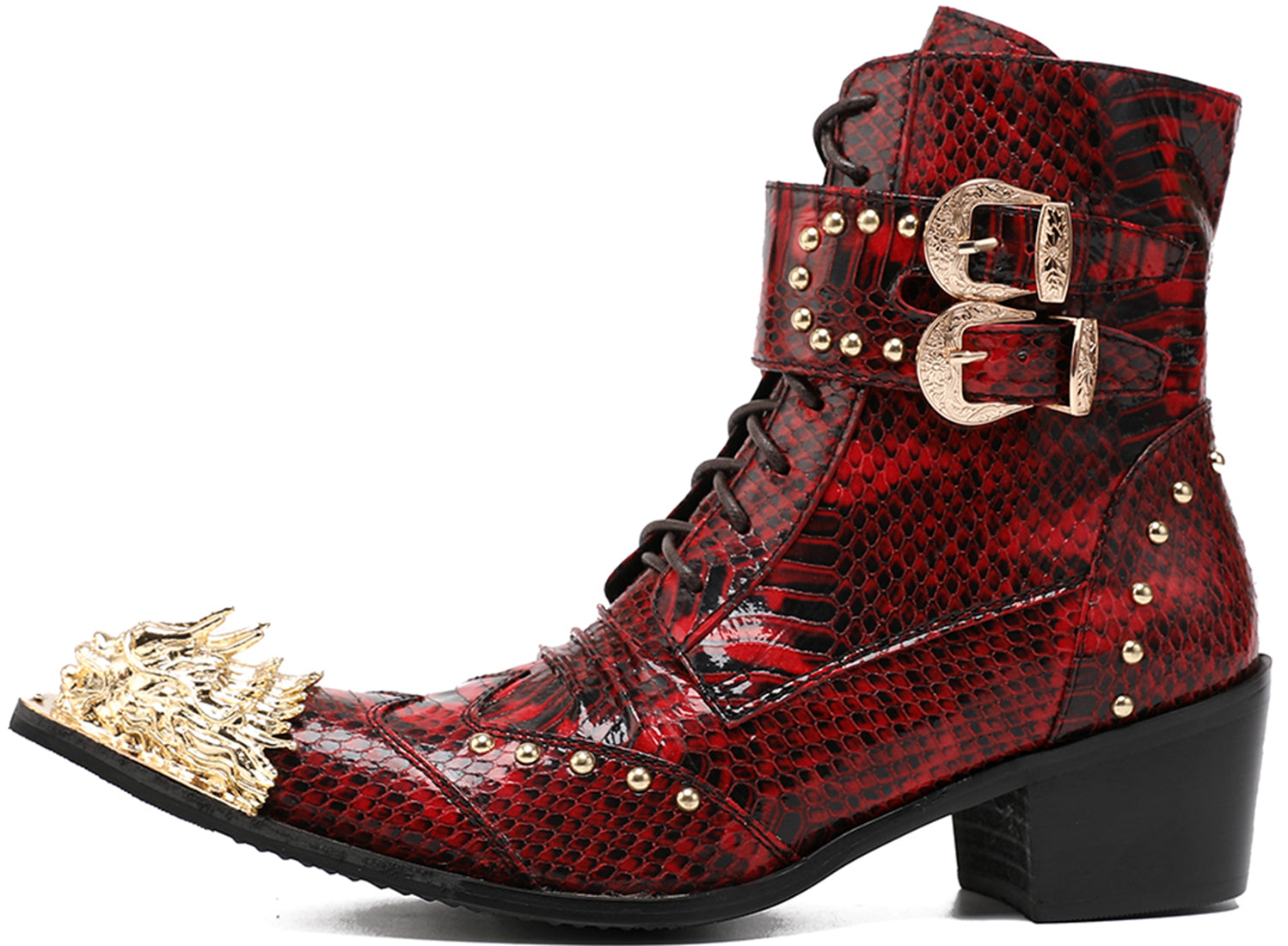 Botas vaqueras Lion para hombre con cordones y caña alta 