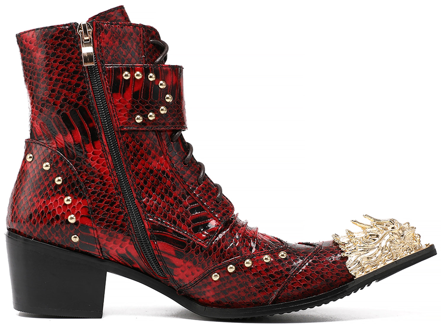 Botas vaqueras Lion para hombre con cordones y caña alta 