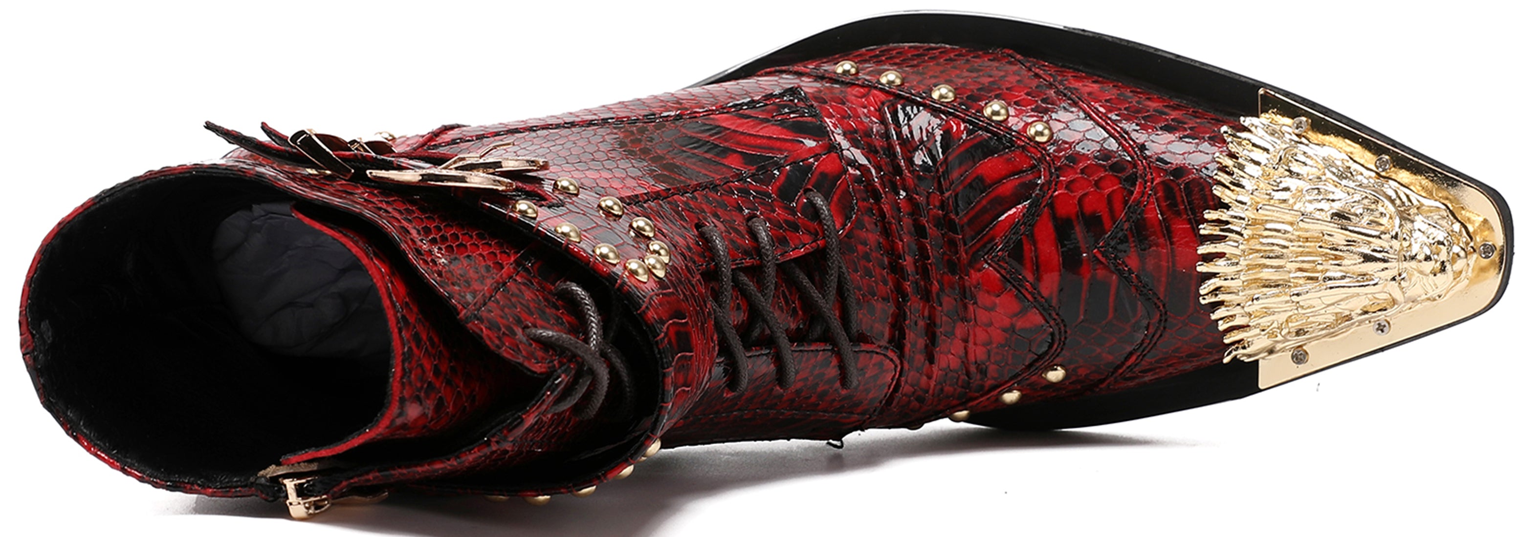 Botas vaqueras Lion para hombre con cordones y caña alta 