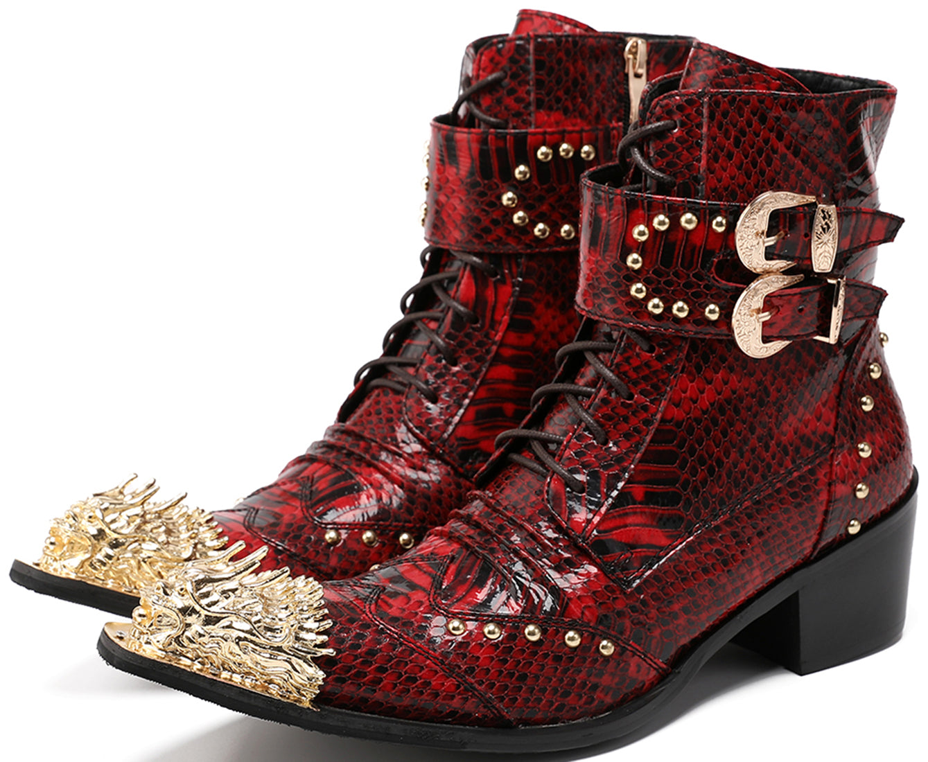 Botas vaqueras Lion para hombre con cordones y caña alta 