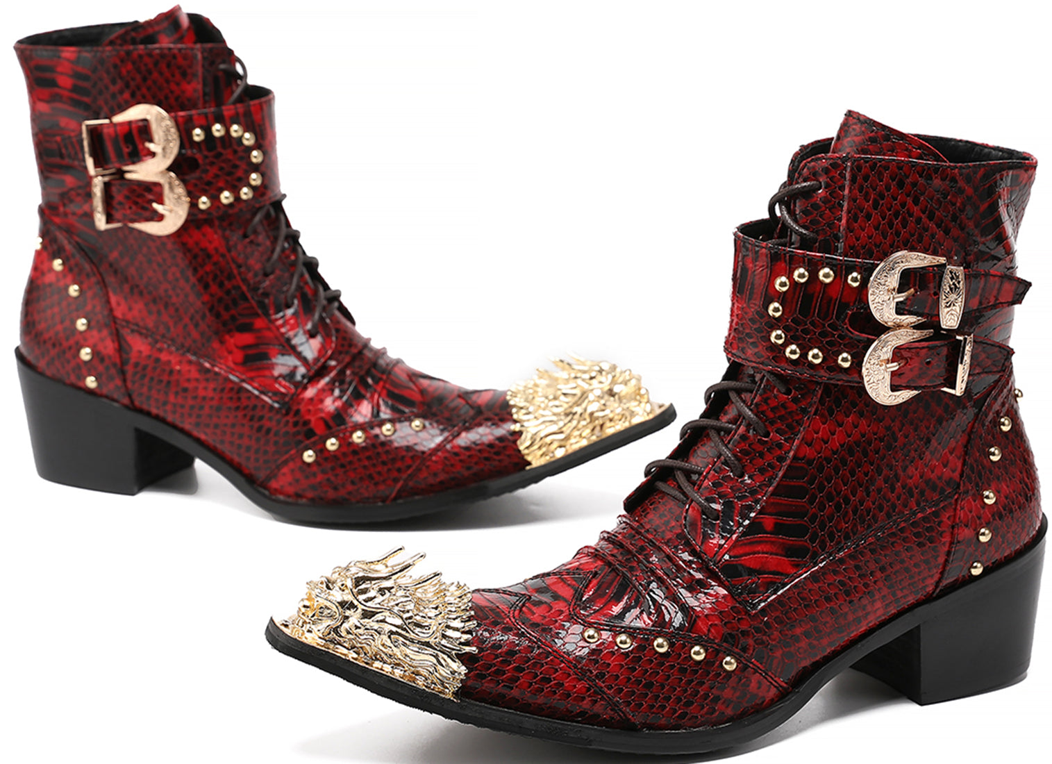 Botas vaqueras Lion para hombre con cordones y caña alta 