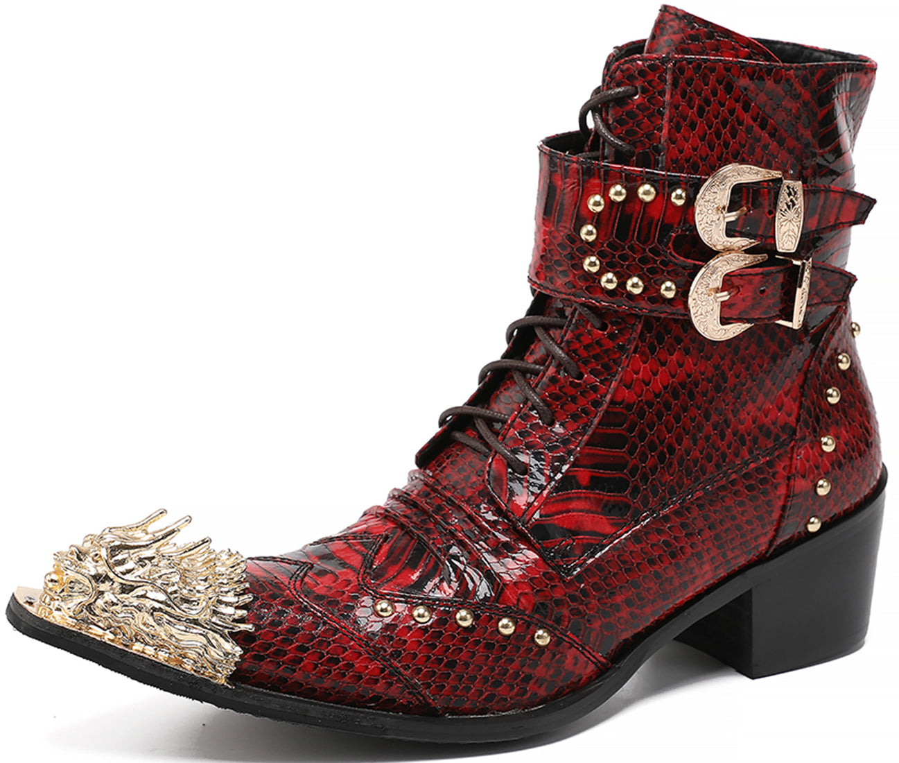 Botas vaqueras Lion para hombre con cordones y caña alta 