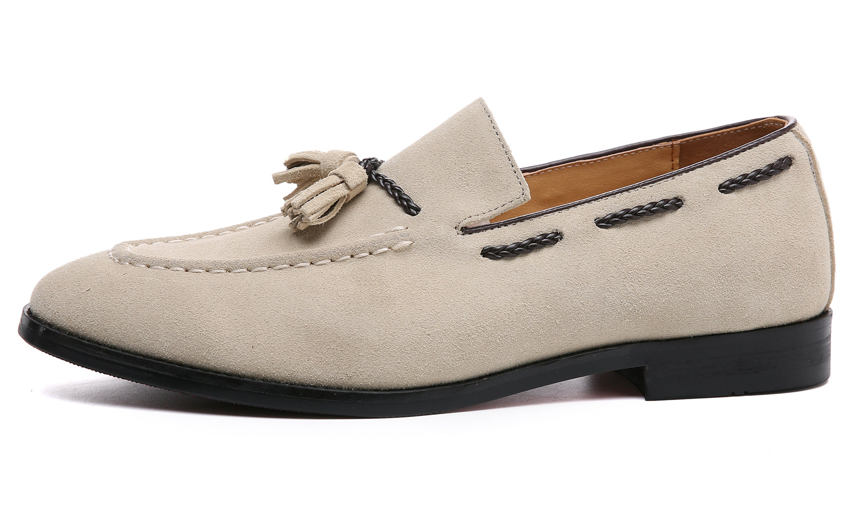 Mocasines con puntera de bicicleta y borlas para hombre