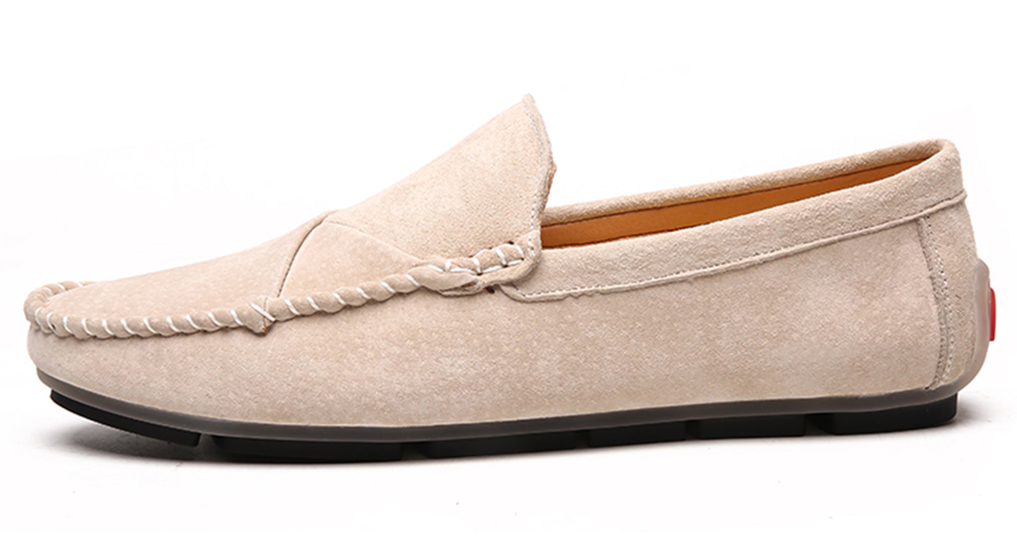 Mocasines de conducción con costuras de ante para hombre