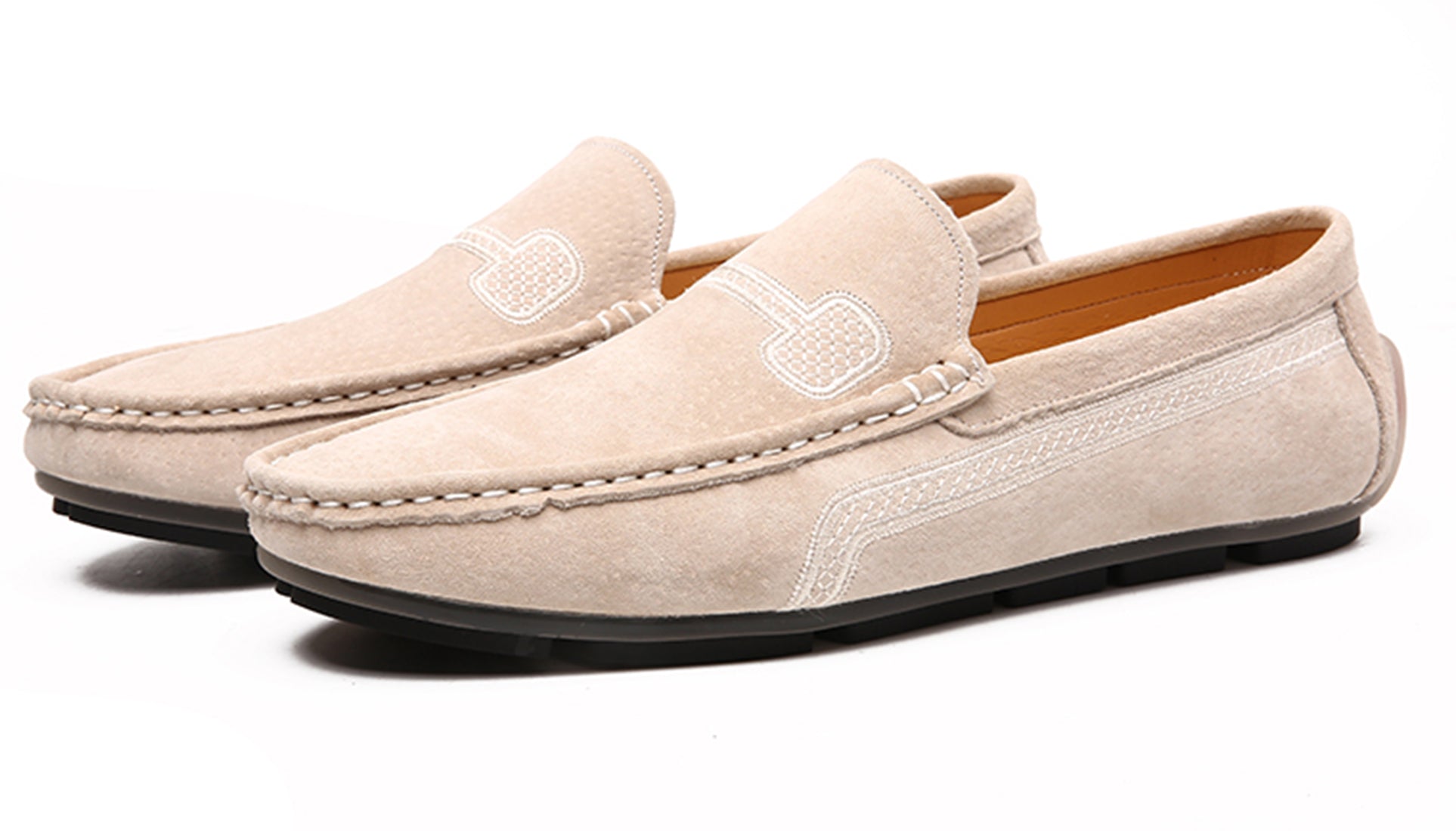 Mocasines de conducción con costuras para hombre