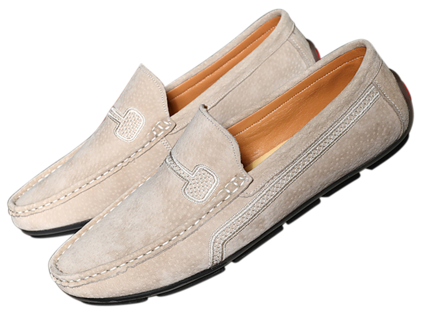 Mocasines de conducción con costuras para hombre