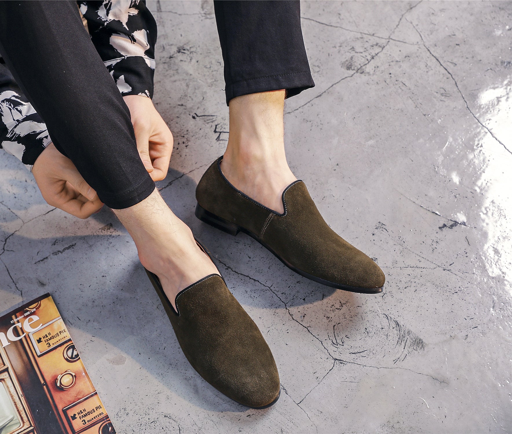 Men's Suede Casual Plain Loafers