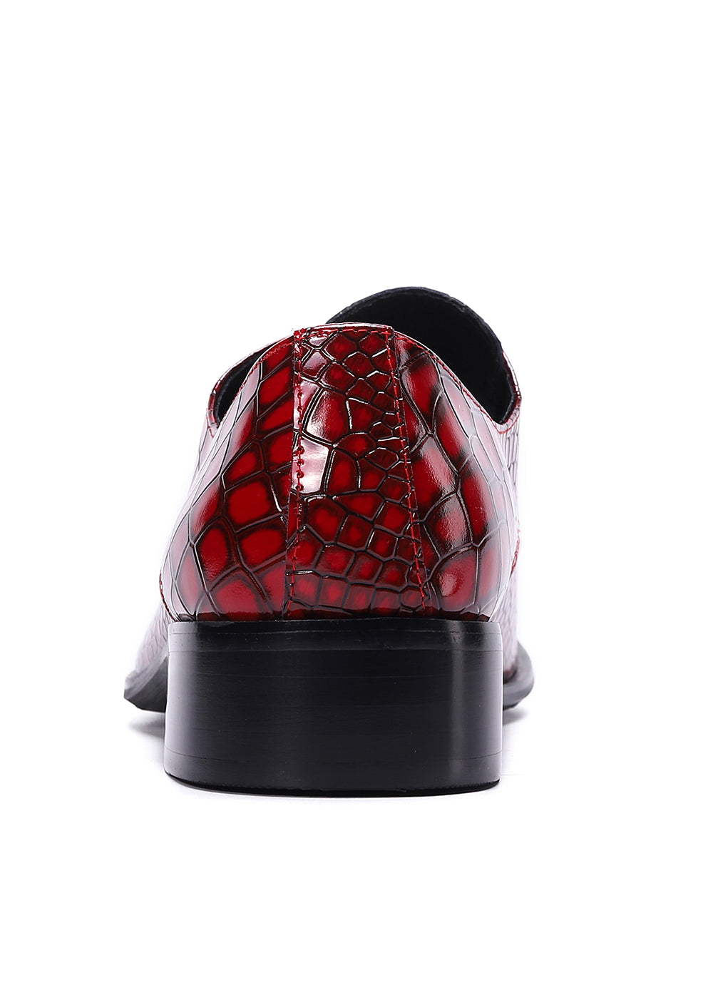 Men's Patent Leather Plaid Formal Derby Shoes