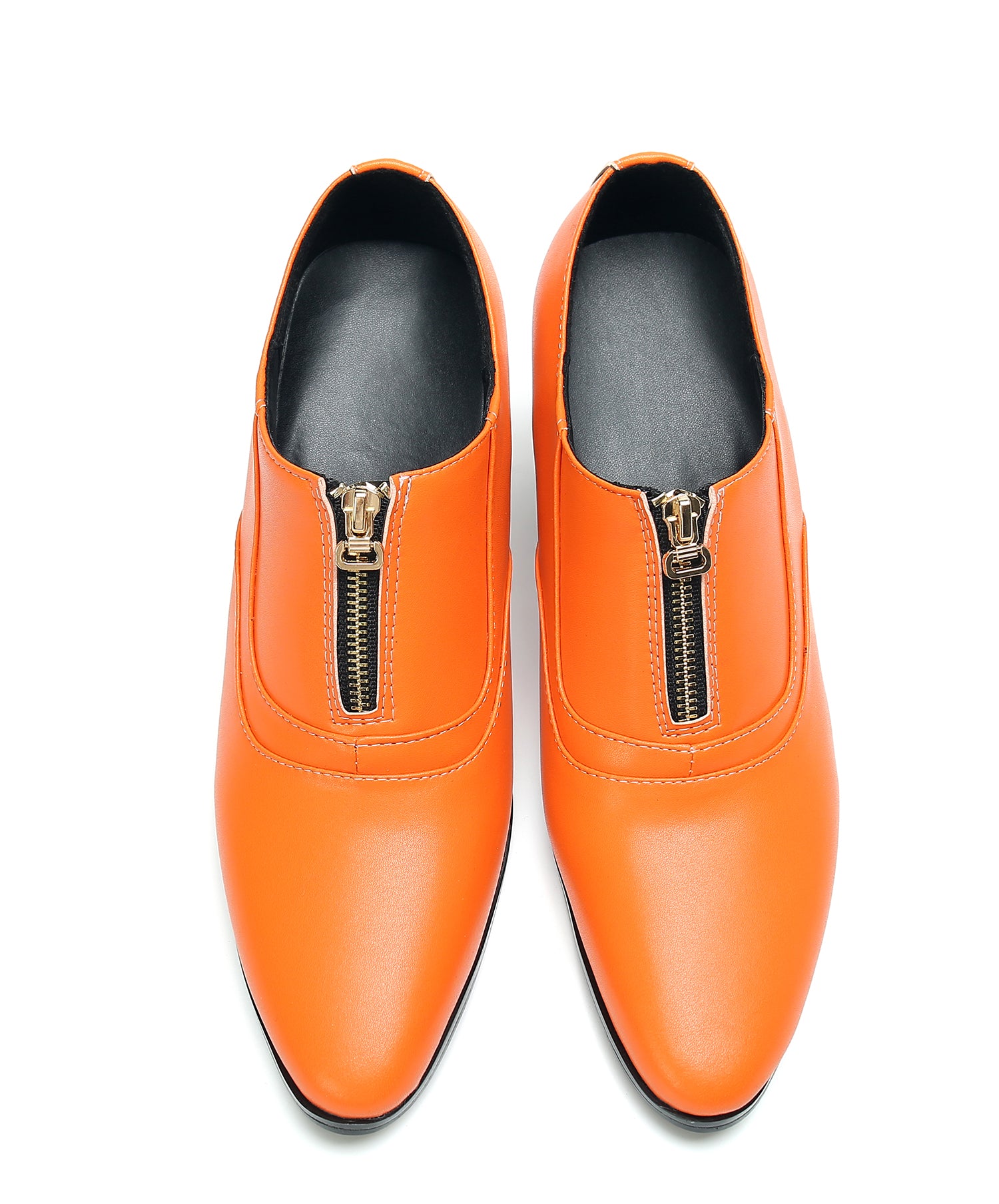 Men's Low Cap Zipper Leather Opera Pumps Boots