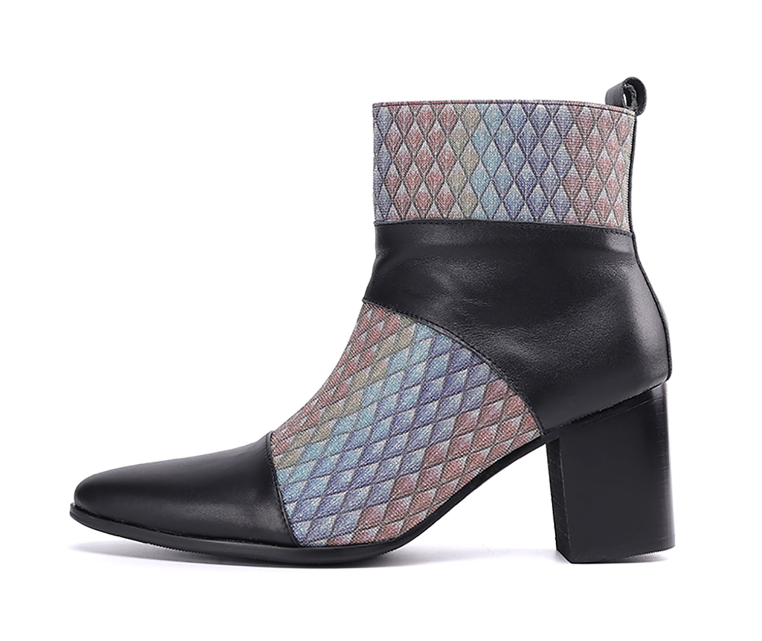 Botas occidentales de cuero genuino con cremallera para hombre