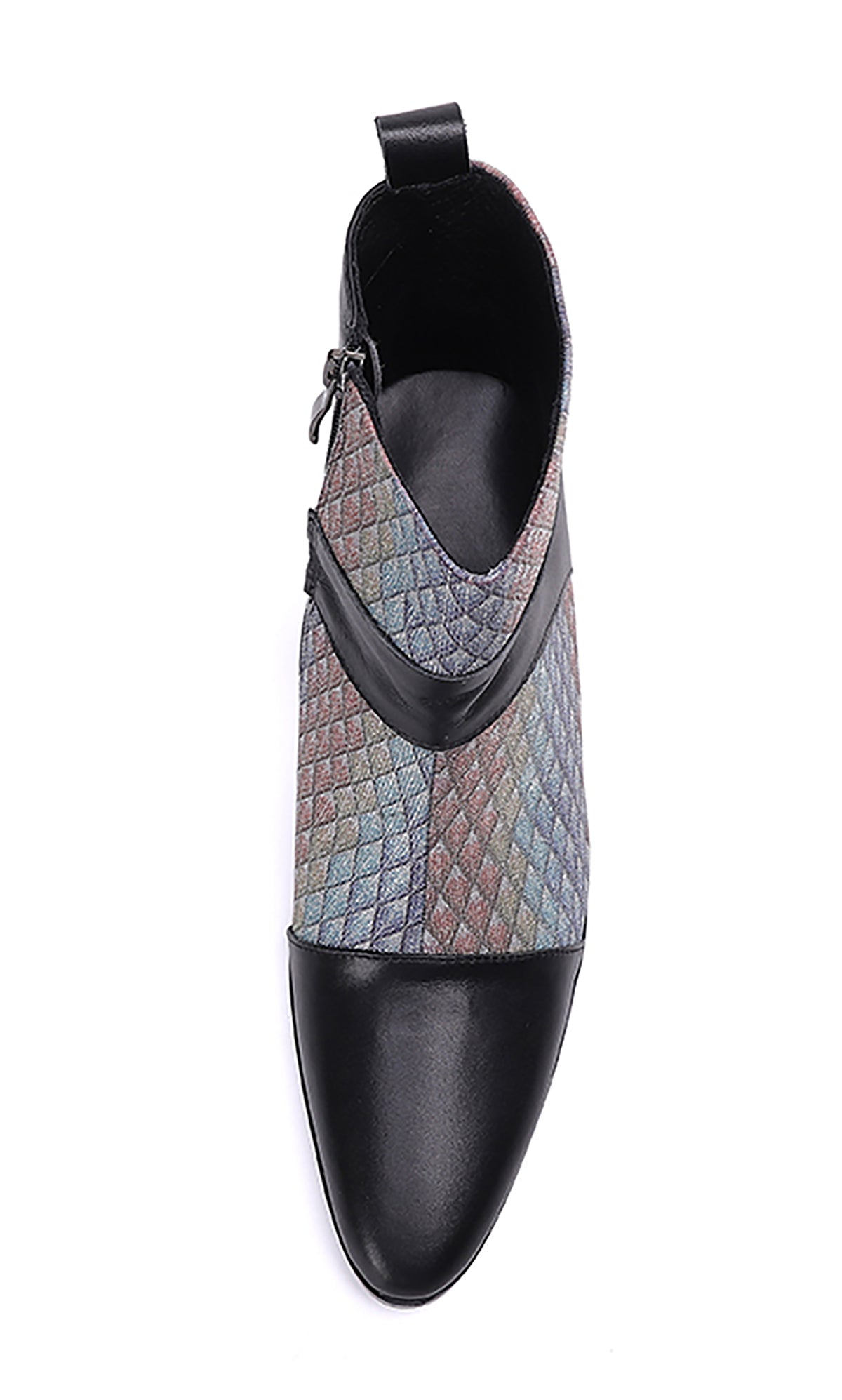 Botas occidentales de cuero genuino con cremallera para hombre