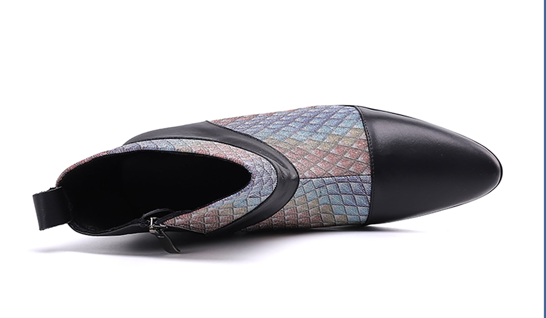 Botas occidentales de cuero genuino con cremallera para hombre