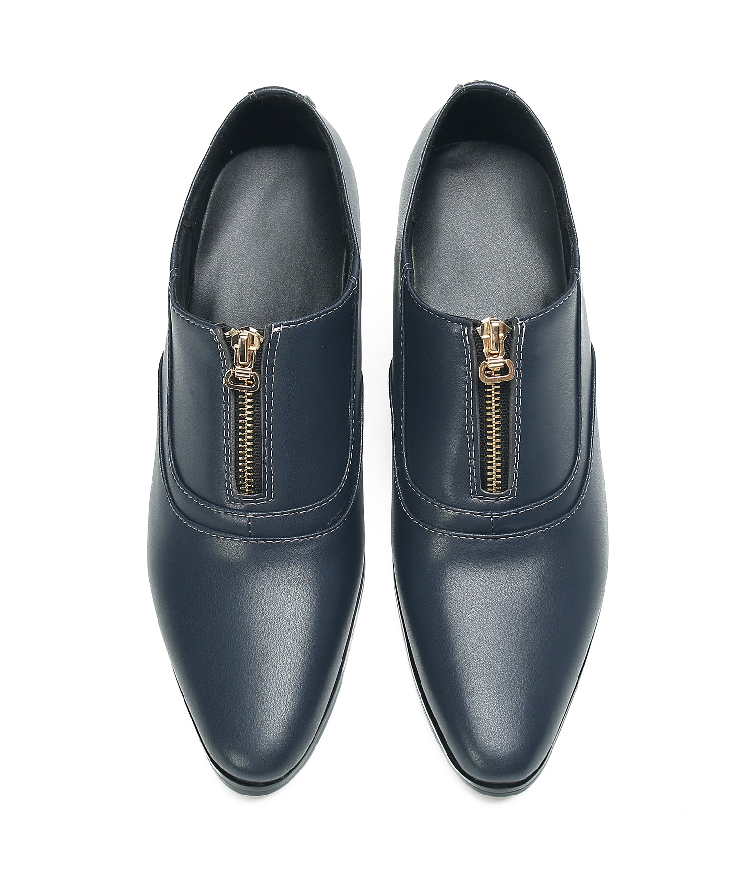 Men's Low Cap Zipper Leather Opera Pumps Boots
