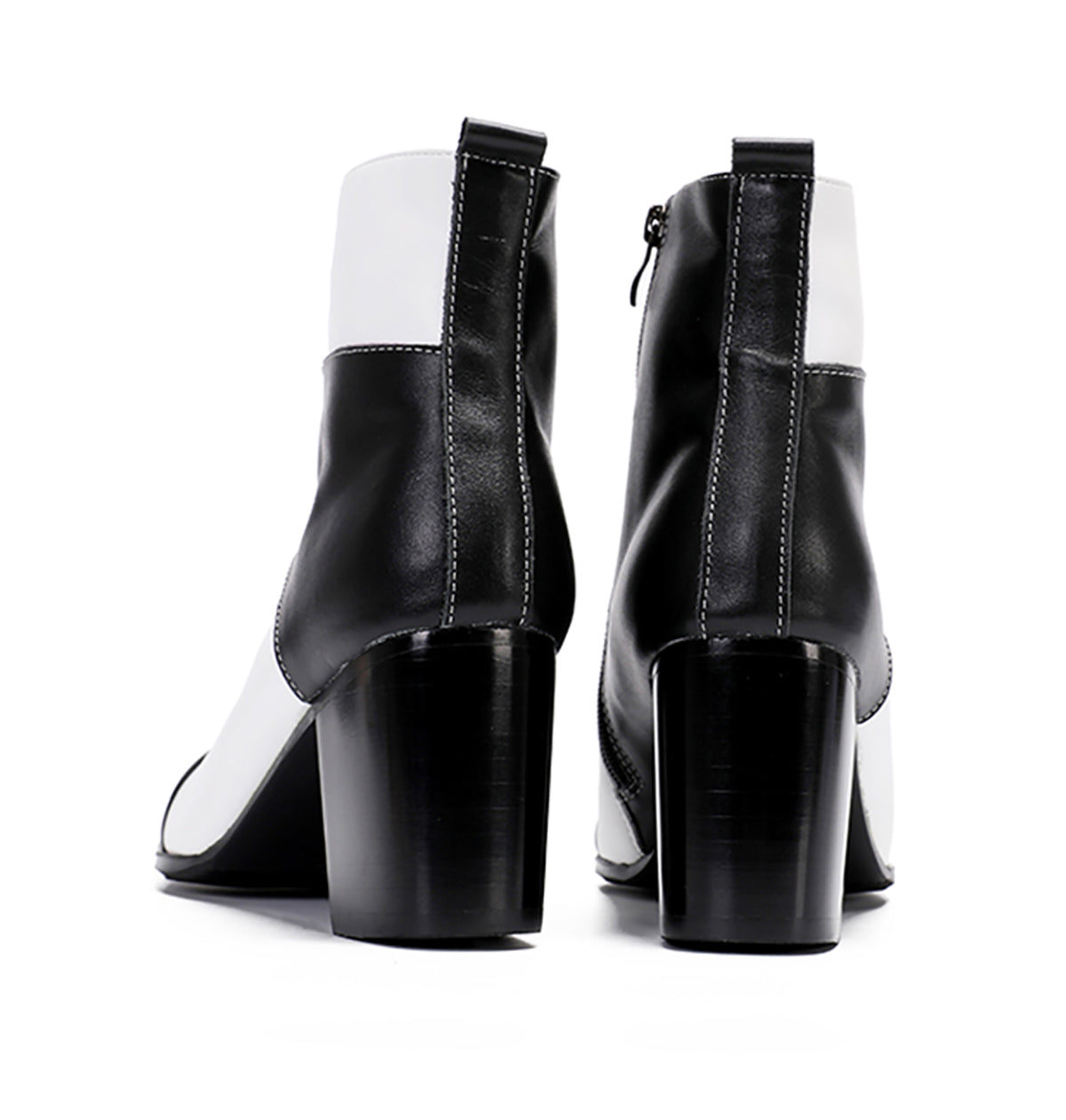 Botas occidentales de cuero genuino con cremallera para hombre