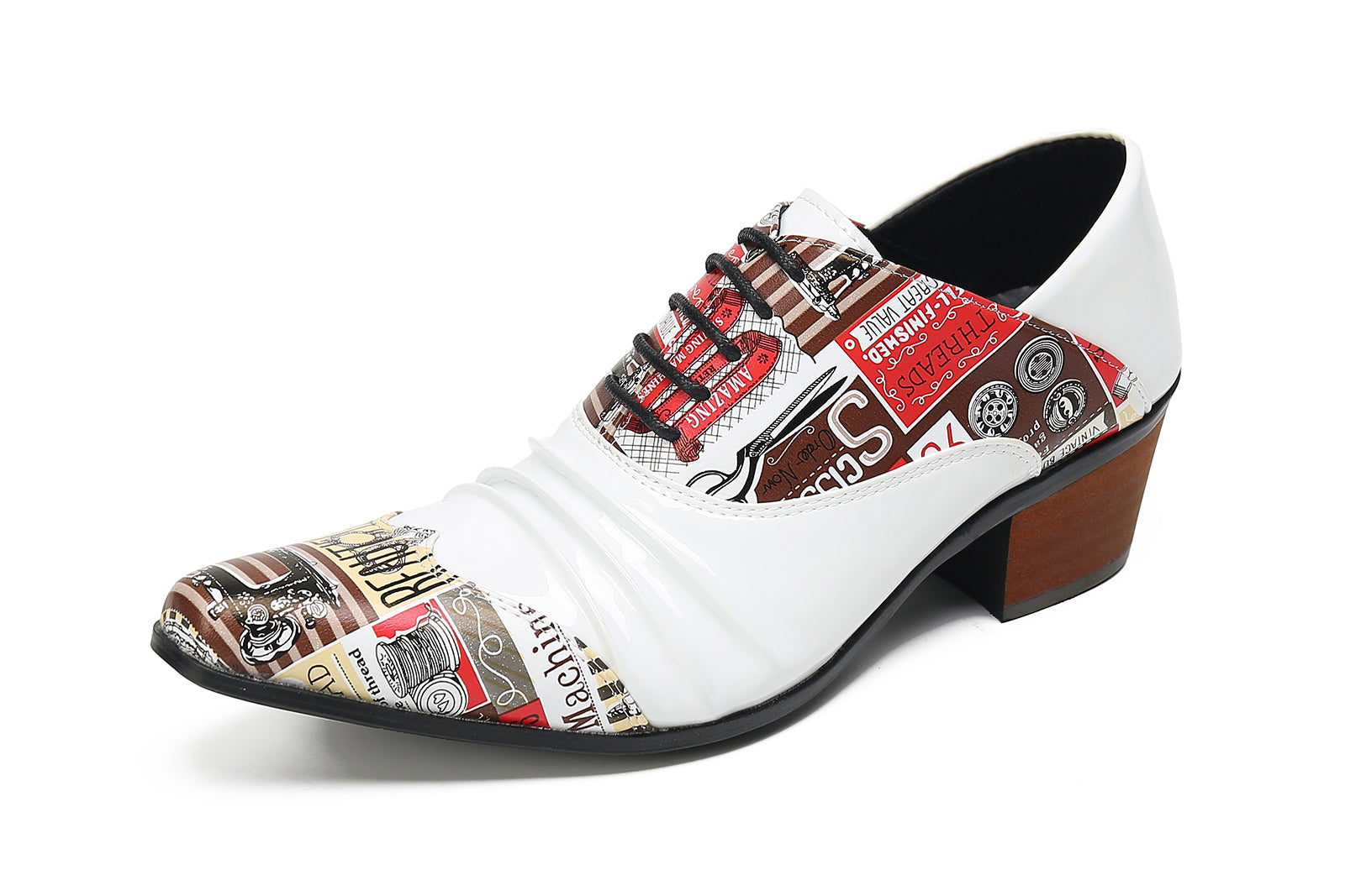 Men's Cuban Heel Leather Western Opera Pumps