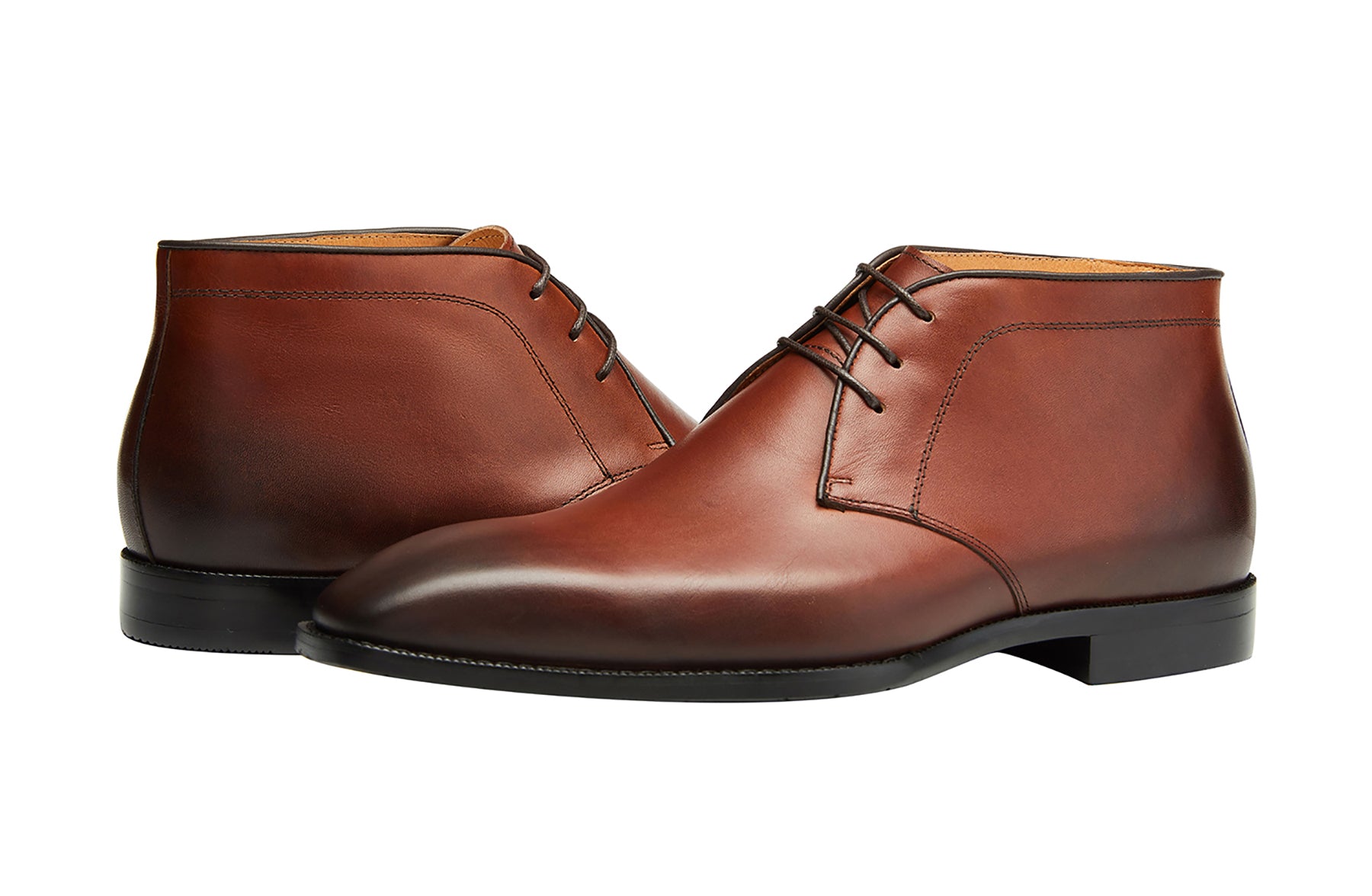 Botas chukka formales de cuero para hombre 