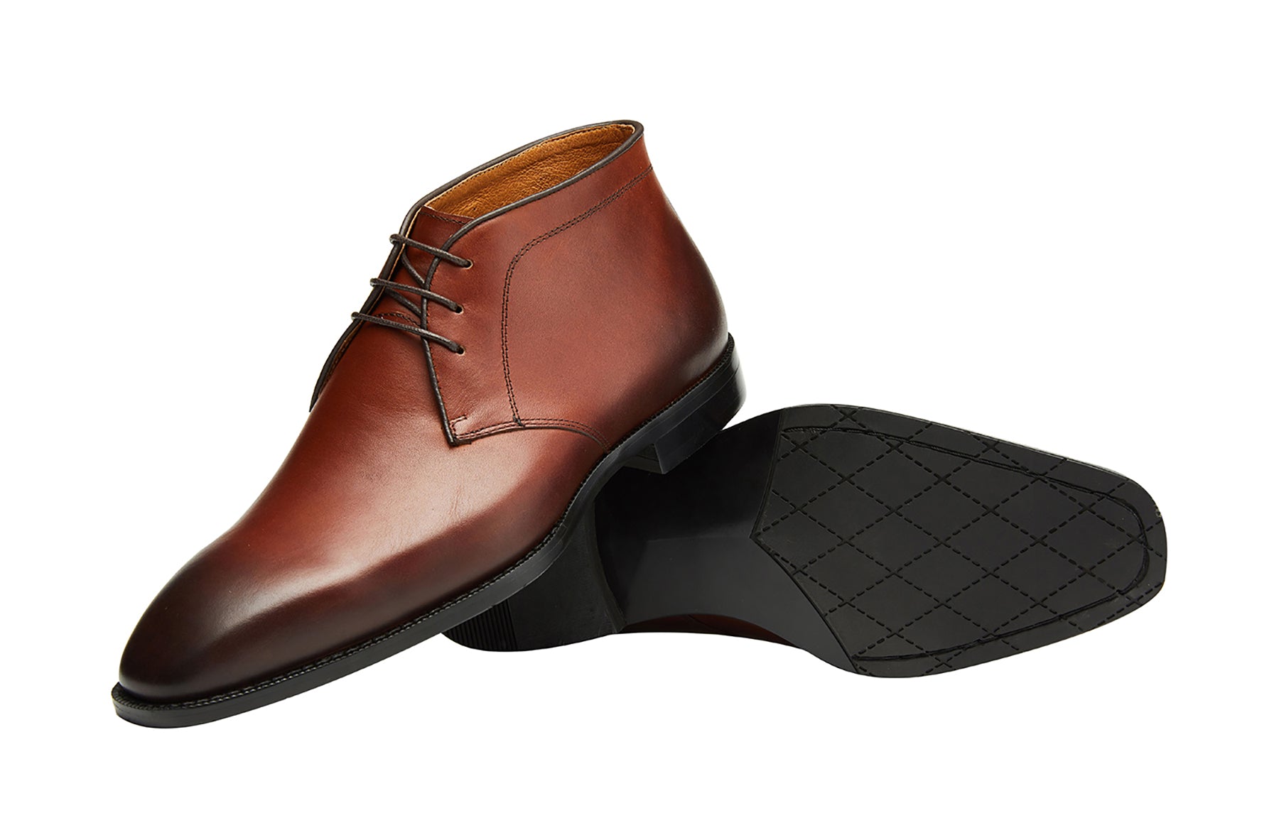 Botas chukka formales de cuero para hombre 