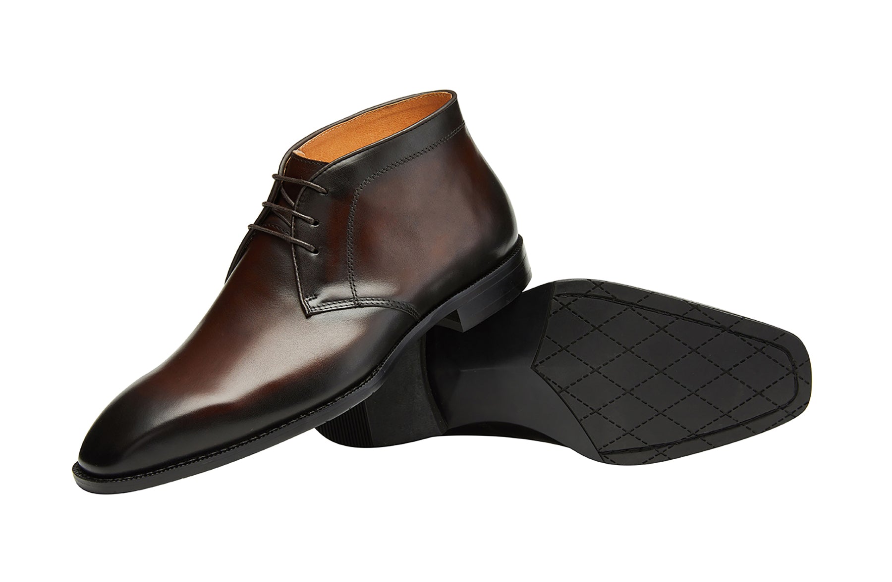 Botas chukka formales de cuero para hombre 